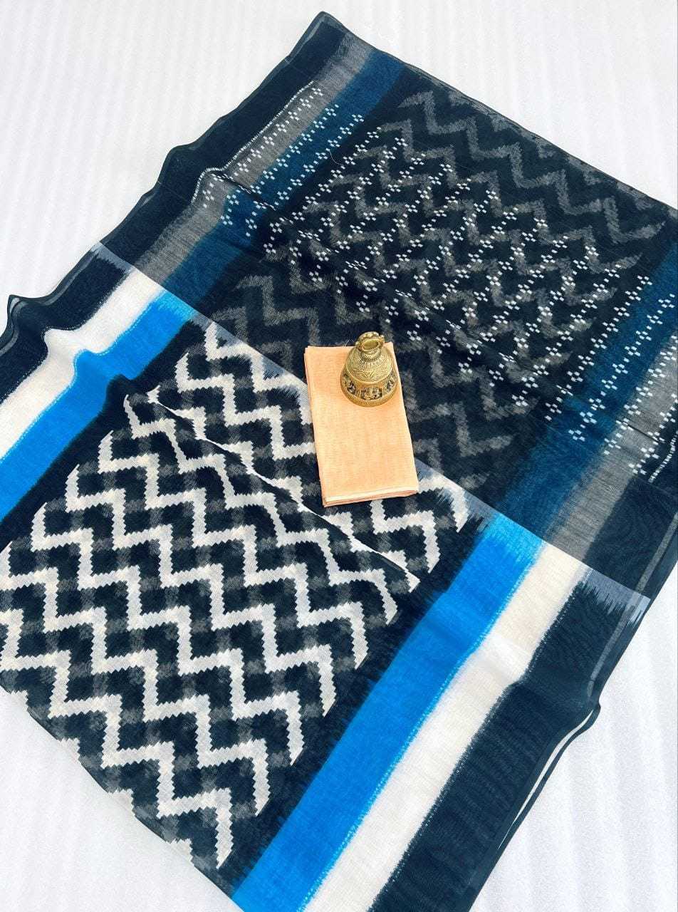 YNF LINEN KESH223 400 SAREE WHOLESALE LINEN PRINTED FANCY SAREE MANUFACTURER