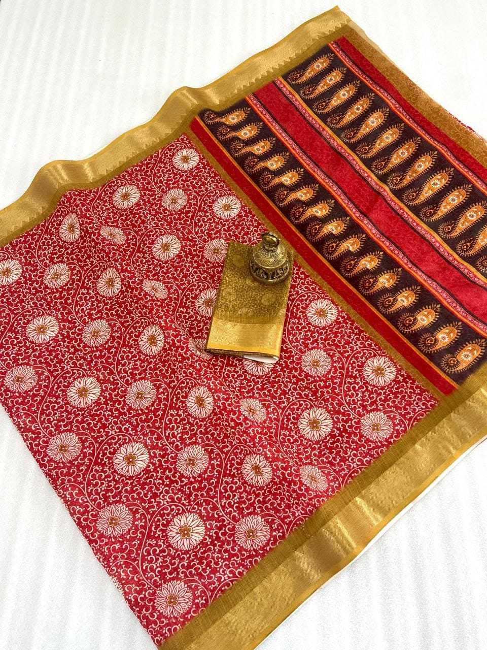 YNF LINEN KESH223 401 SAREE WHOLESALE JACQUARD LINEN PRINTED SAREE MANUFACTURER