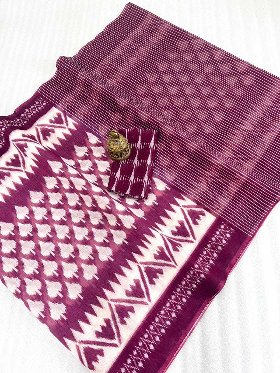 YNF LINEN KESH223 414 SAREE WHOLESALE LINEN DESIGNER PRINTED SAREE MANUFACTURER