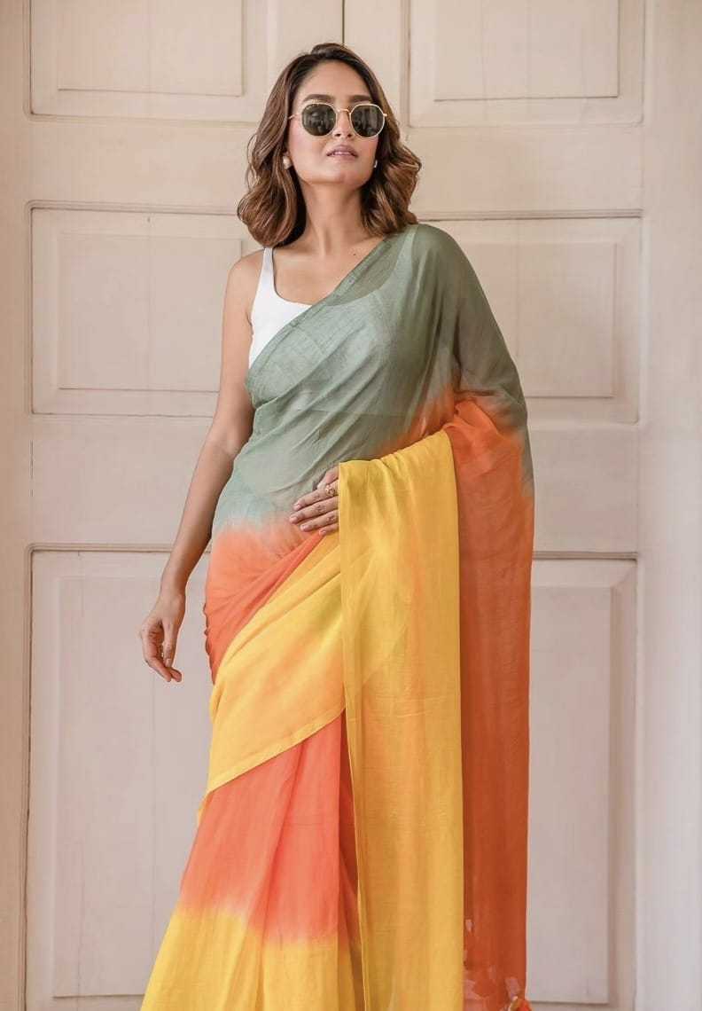 YNF LINEN KESH223 515 SAREE WHOLESALE LINEN PRINTED PLAIN SAREE MANUFACTURER