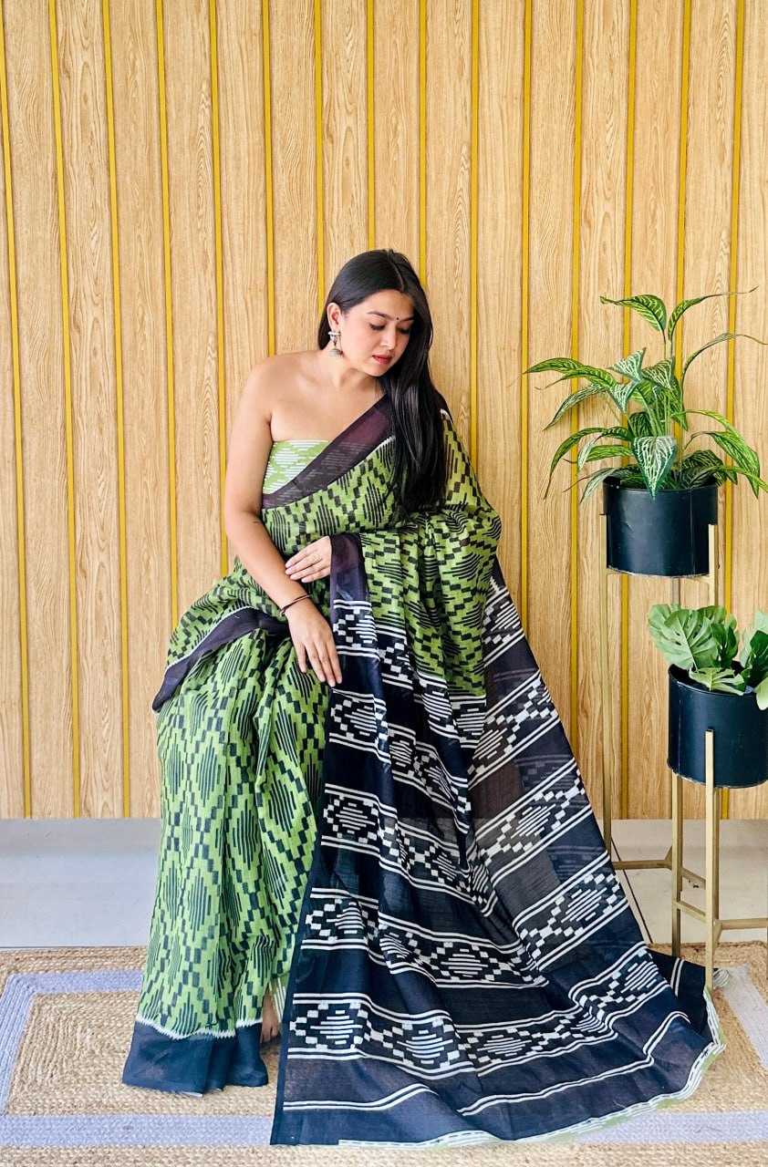 YNF LINEN RIN145 SITA-4 SAREES WHOLESALE BATIK PRINTED SILK SAREES MANUFACTURER