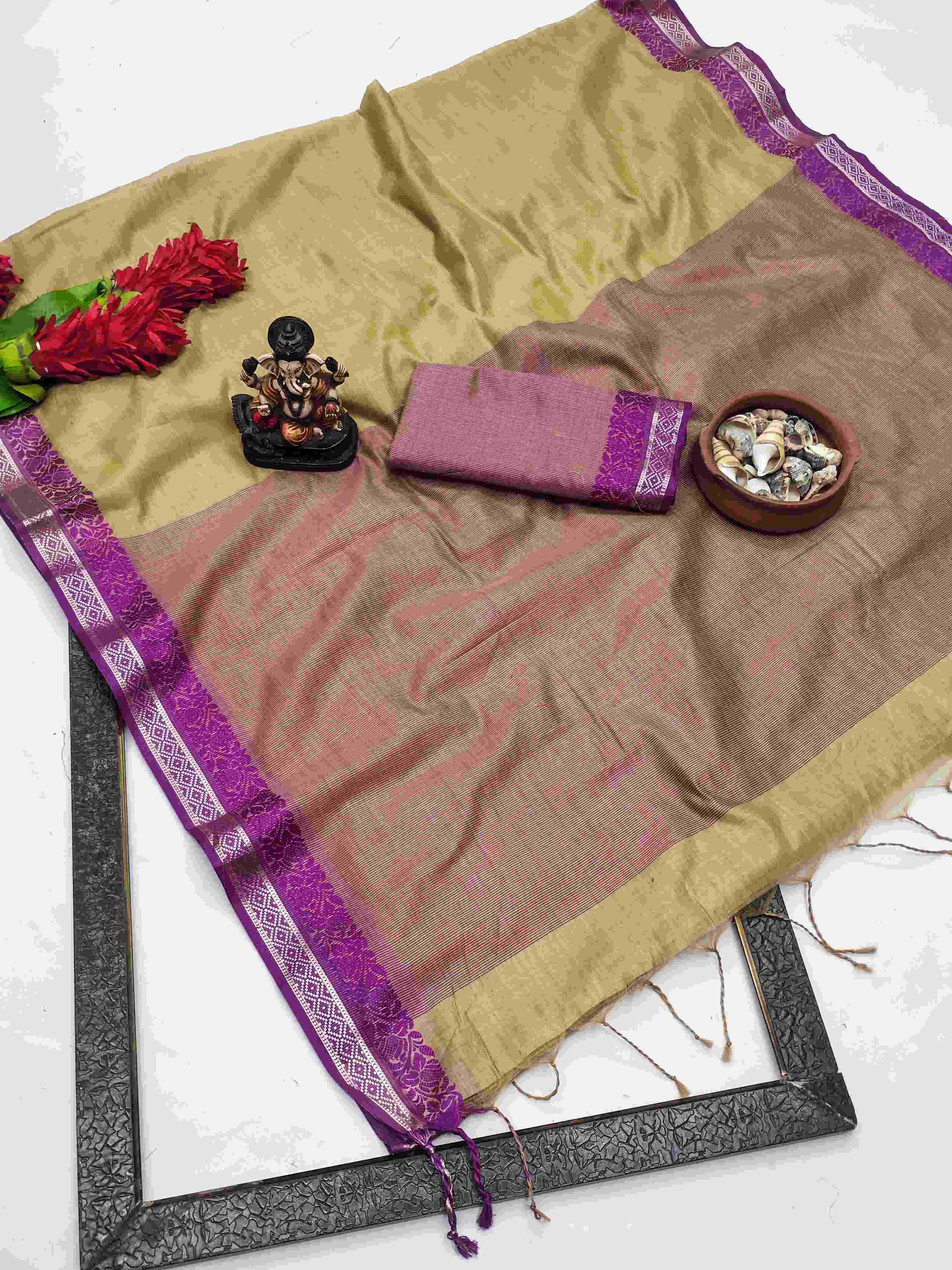 YNF LINEN RIN183 MOHINI SILK SAREE WHOLESALE KANJEEVARAM LINEN PURE ZARI SILK SAREE MANUFACTURER