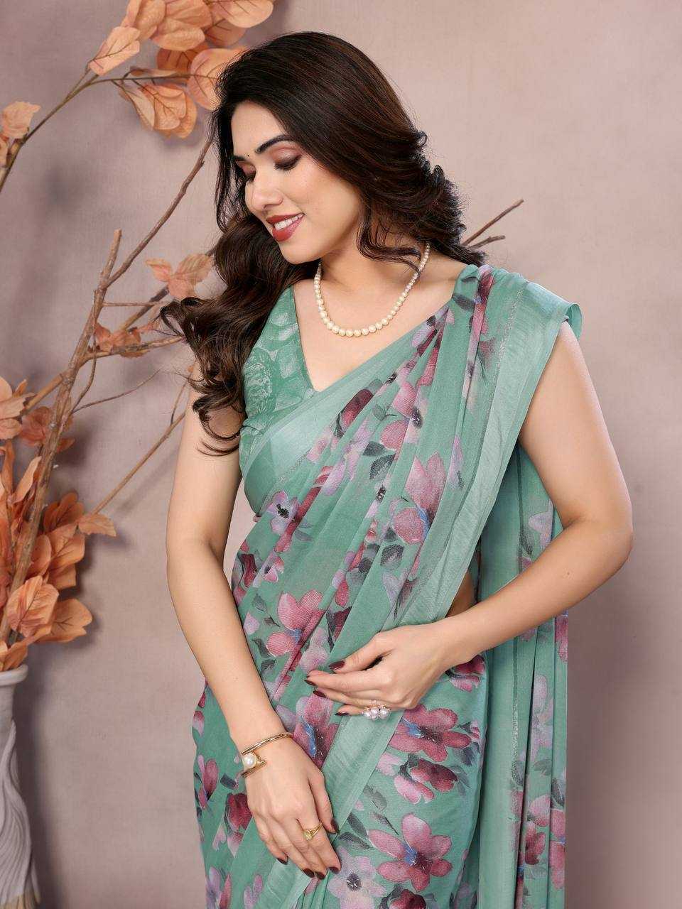 YNF MOSS SILK RIN188 Gopi SAREES WHOLESALE SATIN PRINTED FANCY SAREES MANUFACTURER