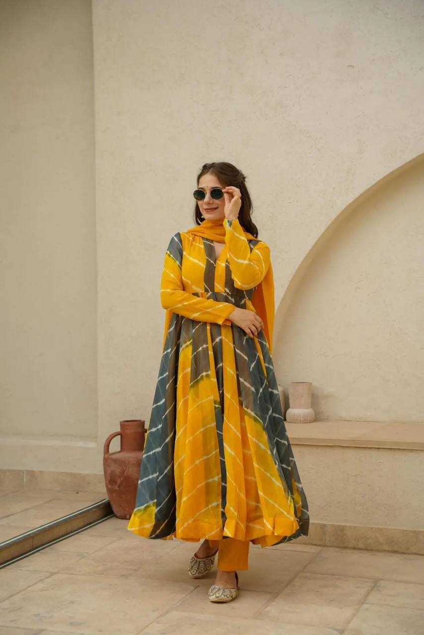 YNF ORGANZA KESH408 6007 SUIT WHOLESALE DESIGNER PRINTED COTTON SUIT MANUFACTURER