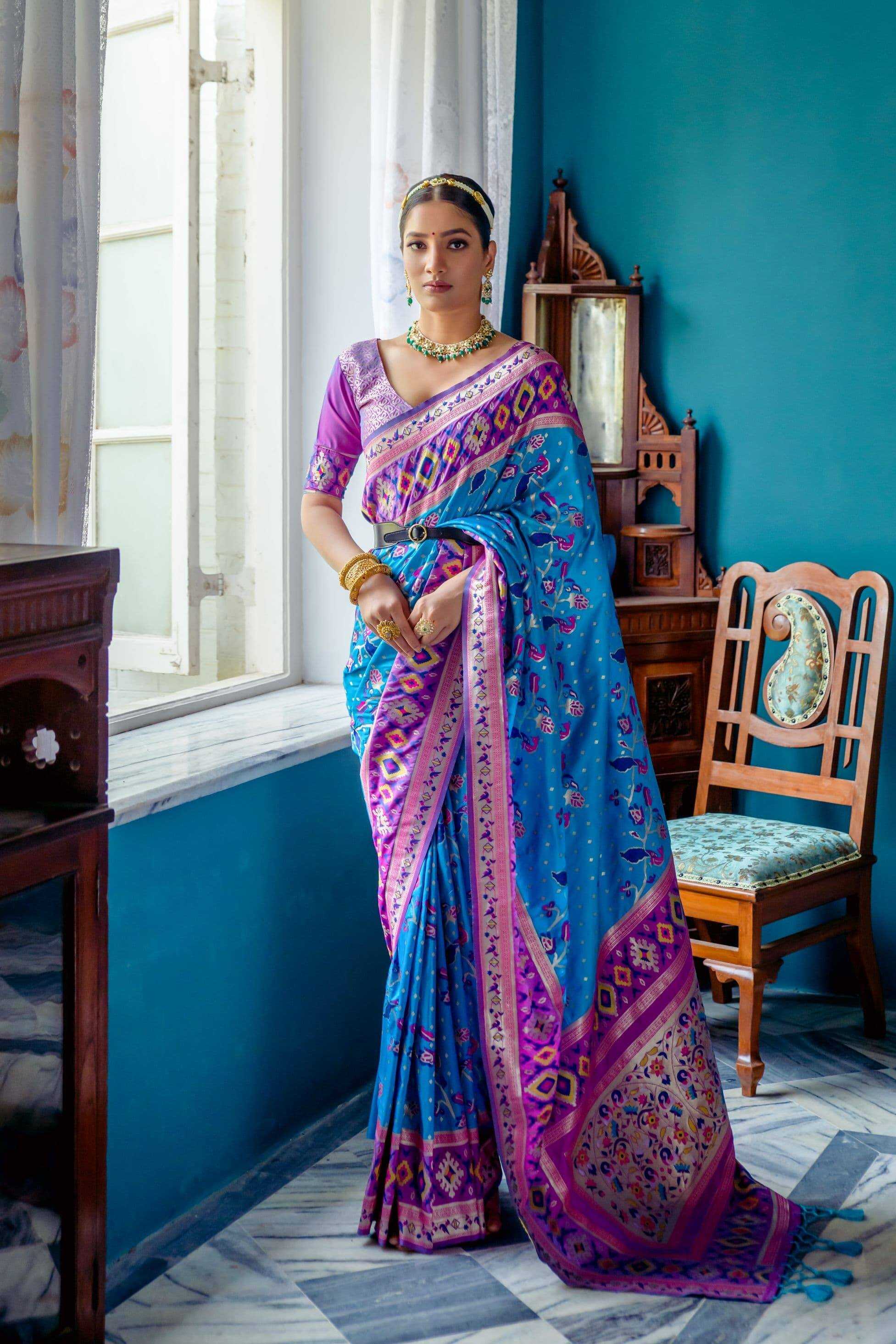 YNF PAITHANI SILK KESH165 RBN51 SILK SAREE WHOLESALE PURE ZARI PAITHANI FANCY SILK SAREE MANUFACTURER