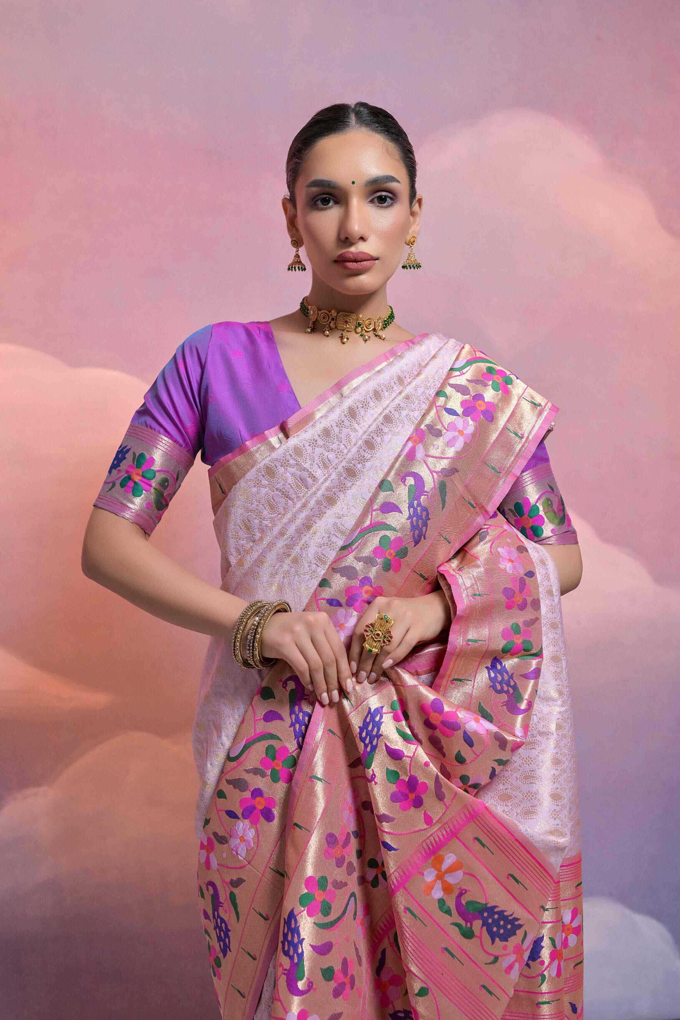 YNF PAITHANI SILK KESH171 RIS14 SILK SAREE WHOLESALE BANARASI PAITHANI PURE ZARI SILK SAREE MANUFACTURER