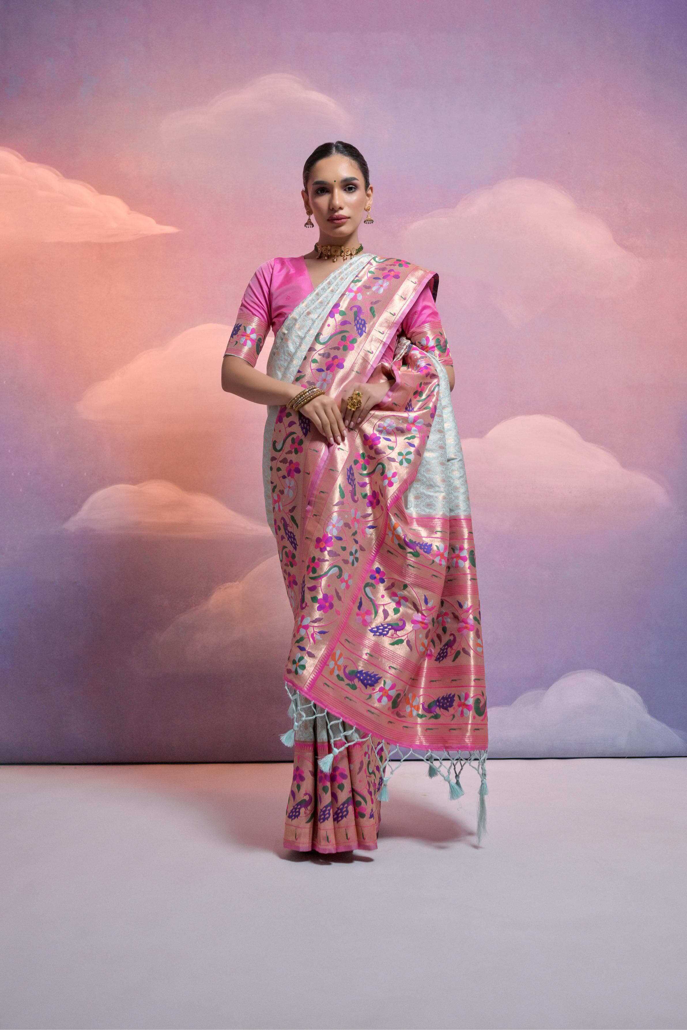 YNF PAITHANI SILK KESH171 RIS14 SILK SAREE WHOLESALE BANARASI PAITHANI PURE ZARI SILK SAREE MANUFACTURER