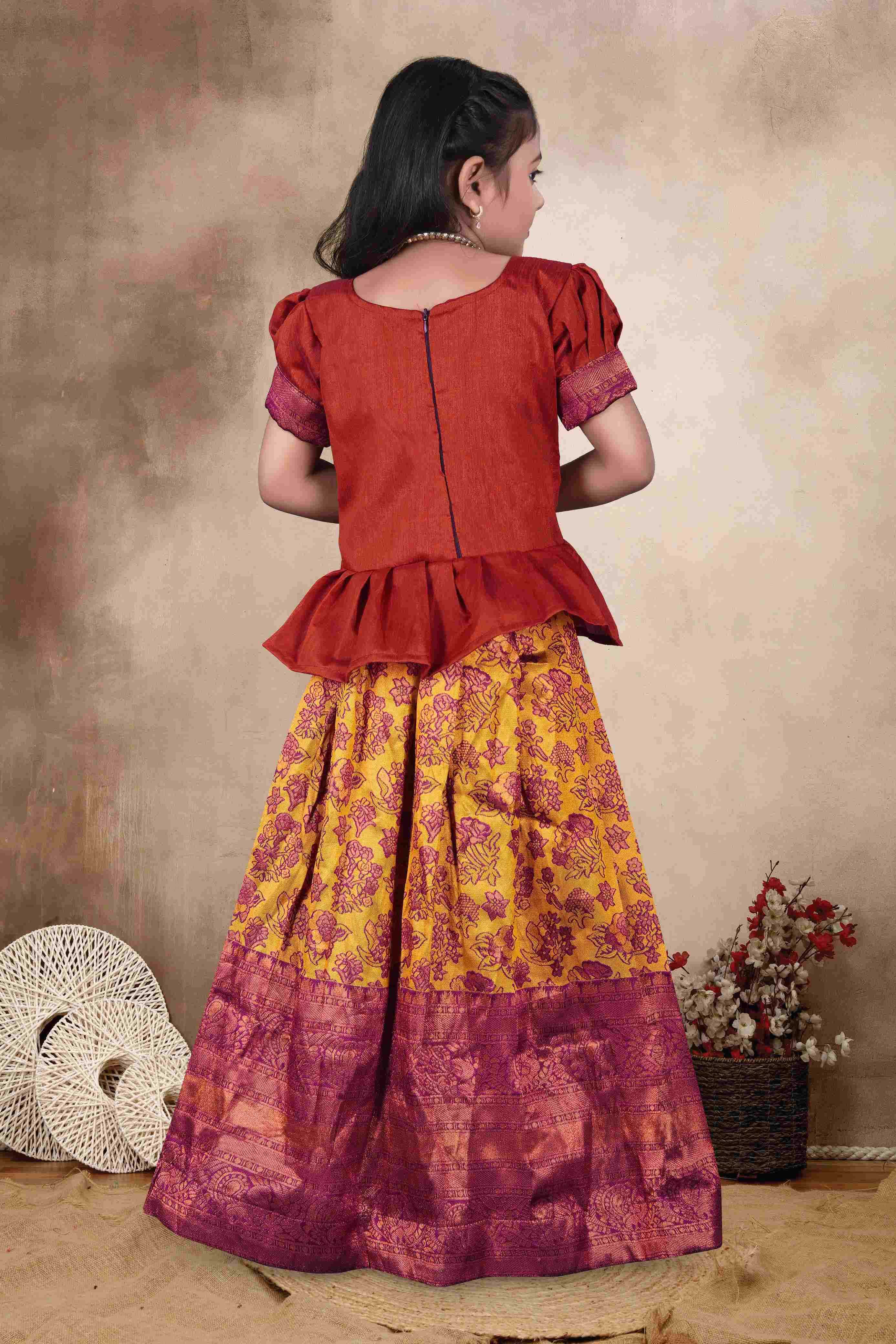 YNF PAITHANI SILKRIN115 REF01KIDS WEAR  WHOLESALE KIDS KIDS CHOLI BABY GIRL LEHENGA MANUFACTURER