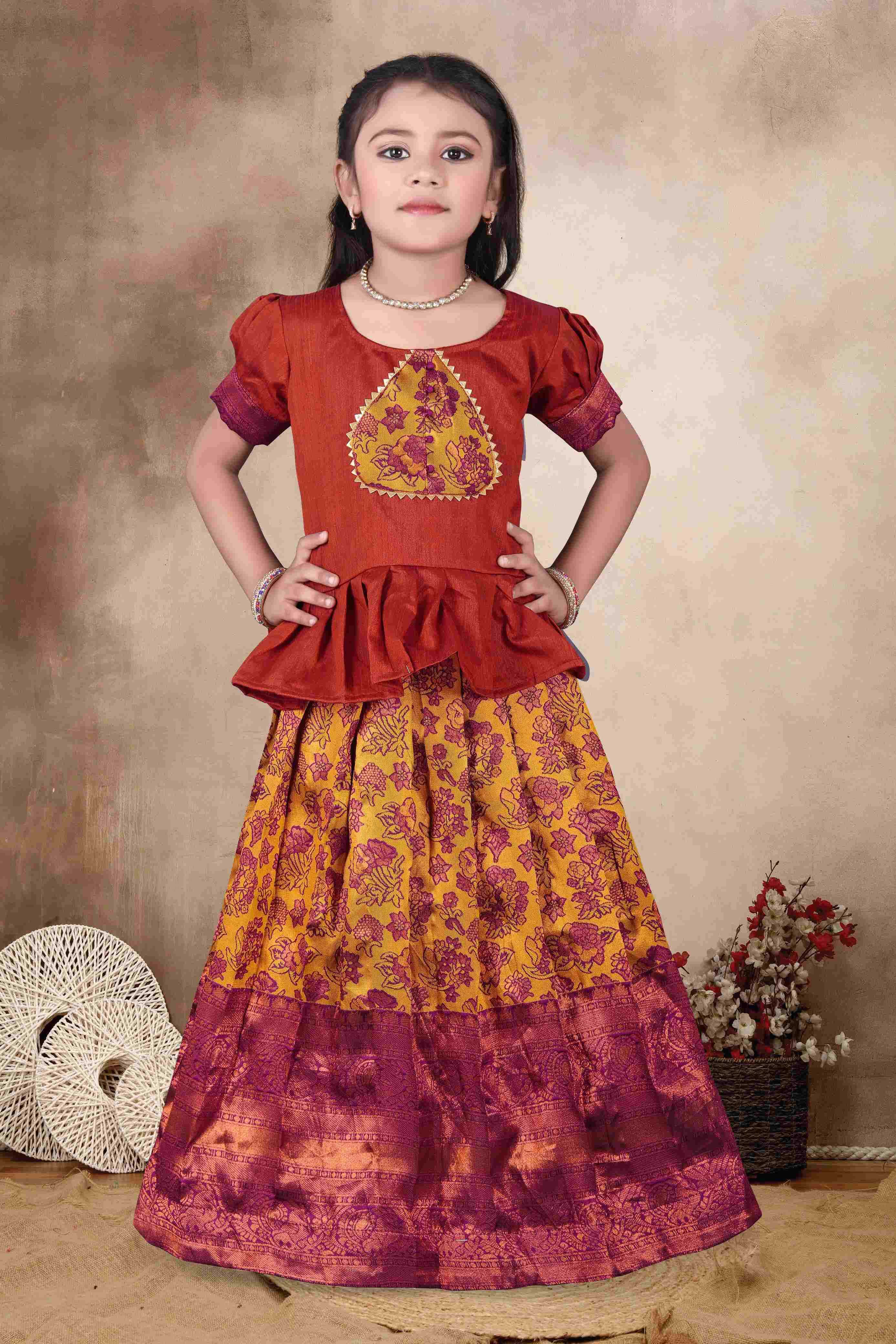 YNF PAITHANI SILKRIN115 REF01KIDS WEAR  WHOLESALE KIDS KIDS CHOLI BABY GIRL LEHENGA MANUFACTURER