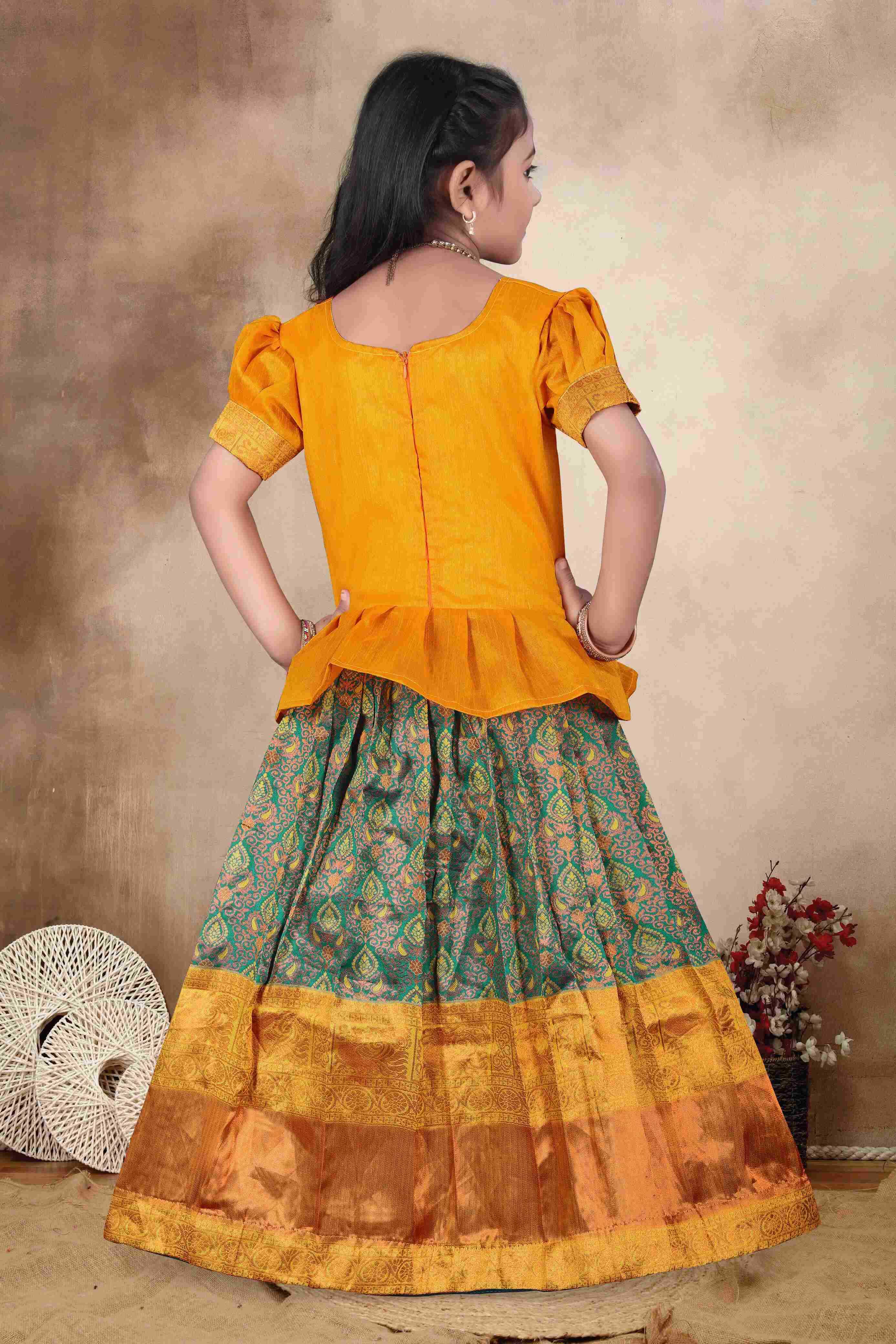 YNF PAITHANI SILKRIN115 REF01KIDS WEAR  WHOLESALE KIDS KIDS CHOLI BABY GIRL LEHENGA MANUFACTURER