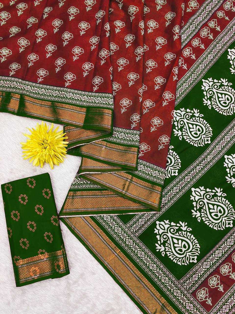 Ynf Pure Cotton KESH244 NAAVYA Sarees Wholesale Block Print Sarees Traditional Sarees Festive Sarees Manufacturer