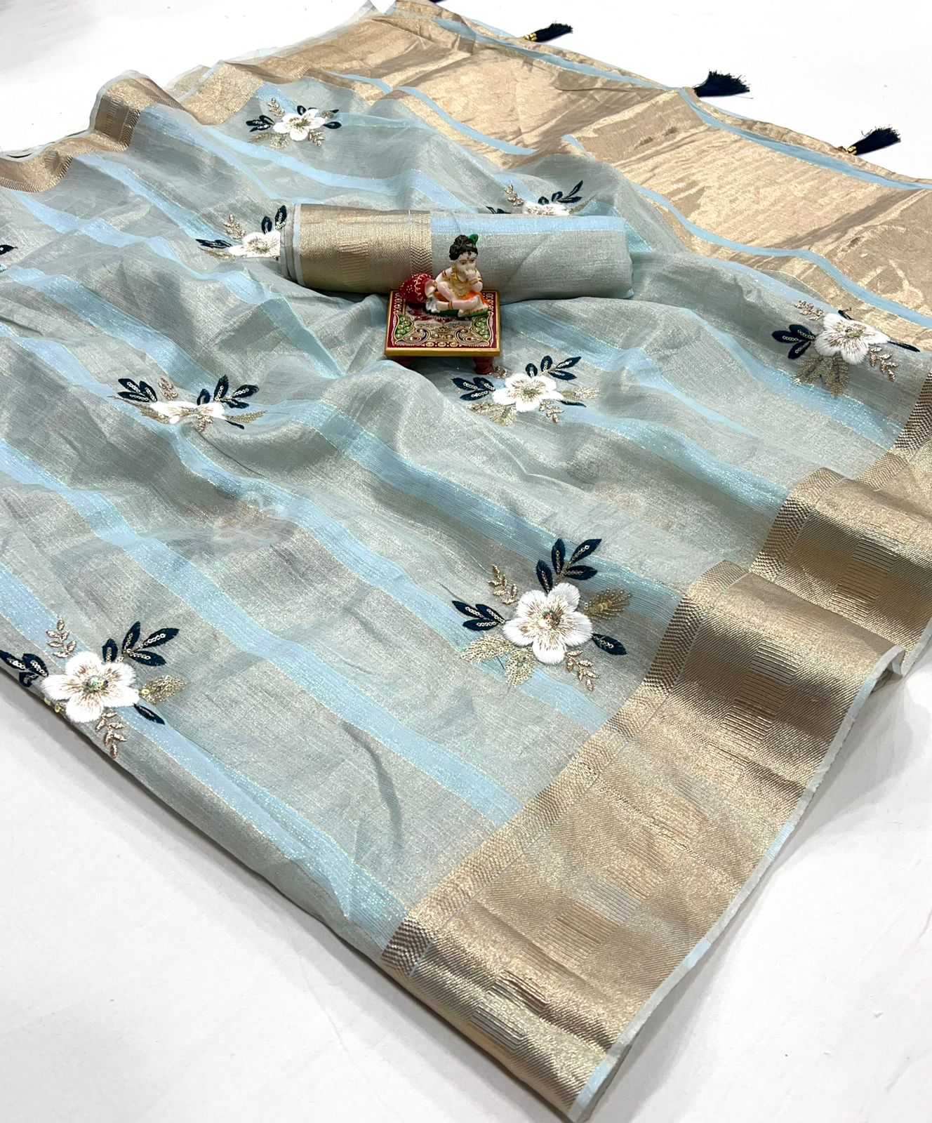 YNF PURE LINEN KESH263 SBI22 SAREES WHOLESALE COTTON LINEN FANCY WORK SILK SAREES MANUFACTURER