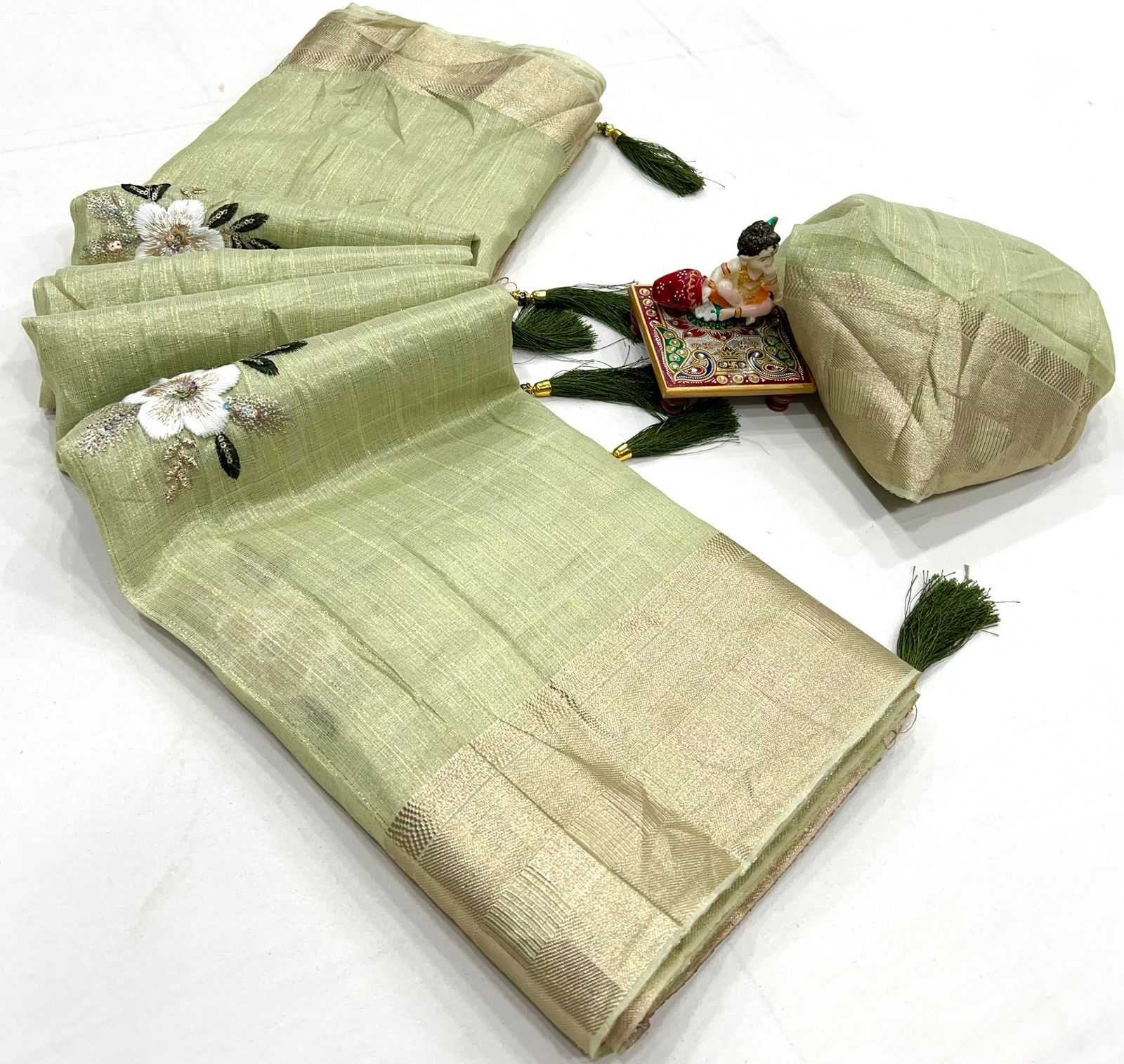 YNF PURE LINEN KESH263 SBI22 SAREES WHOLESALE COTTON LINEN FANCY WORK SILK SAREES MANUFACTURER