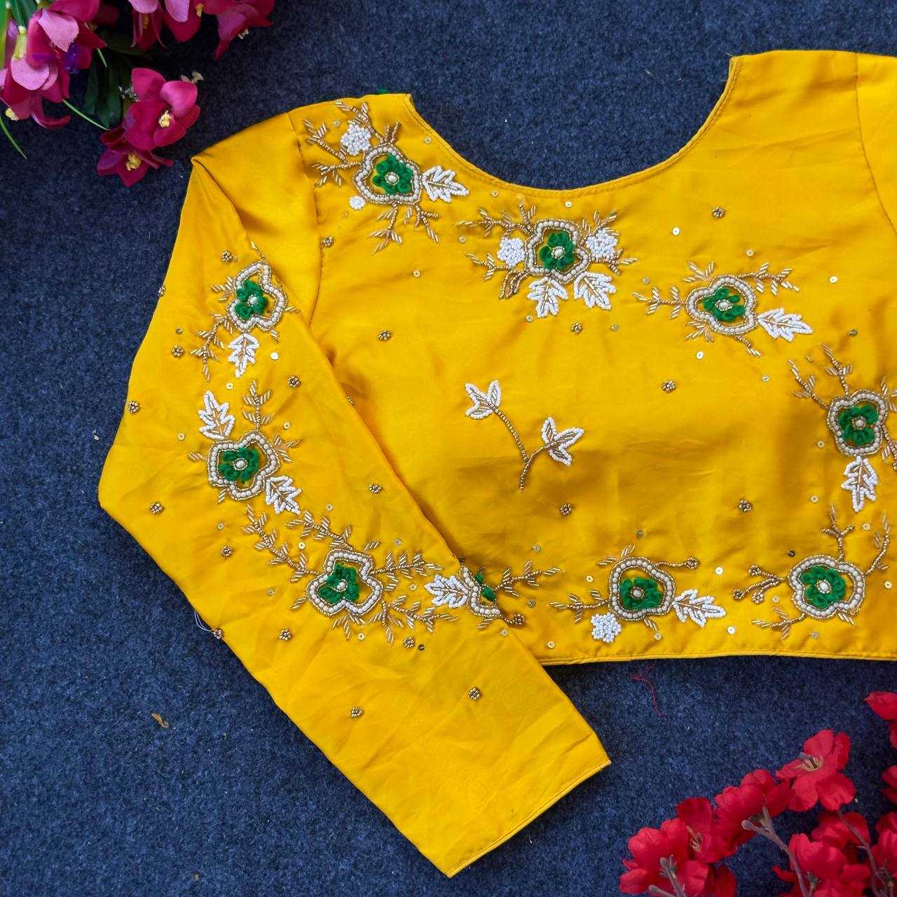 YNF PURE SILK KESH116 20 READYMADE BLOUSES WHOLESALE PRINTED DESIGNER SILK READYMADE BLOUSES MANUFACTURER