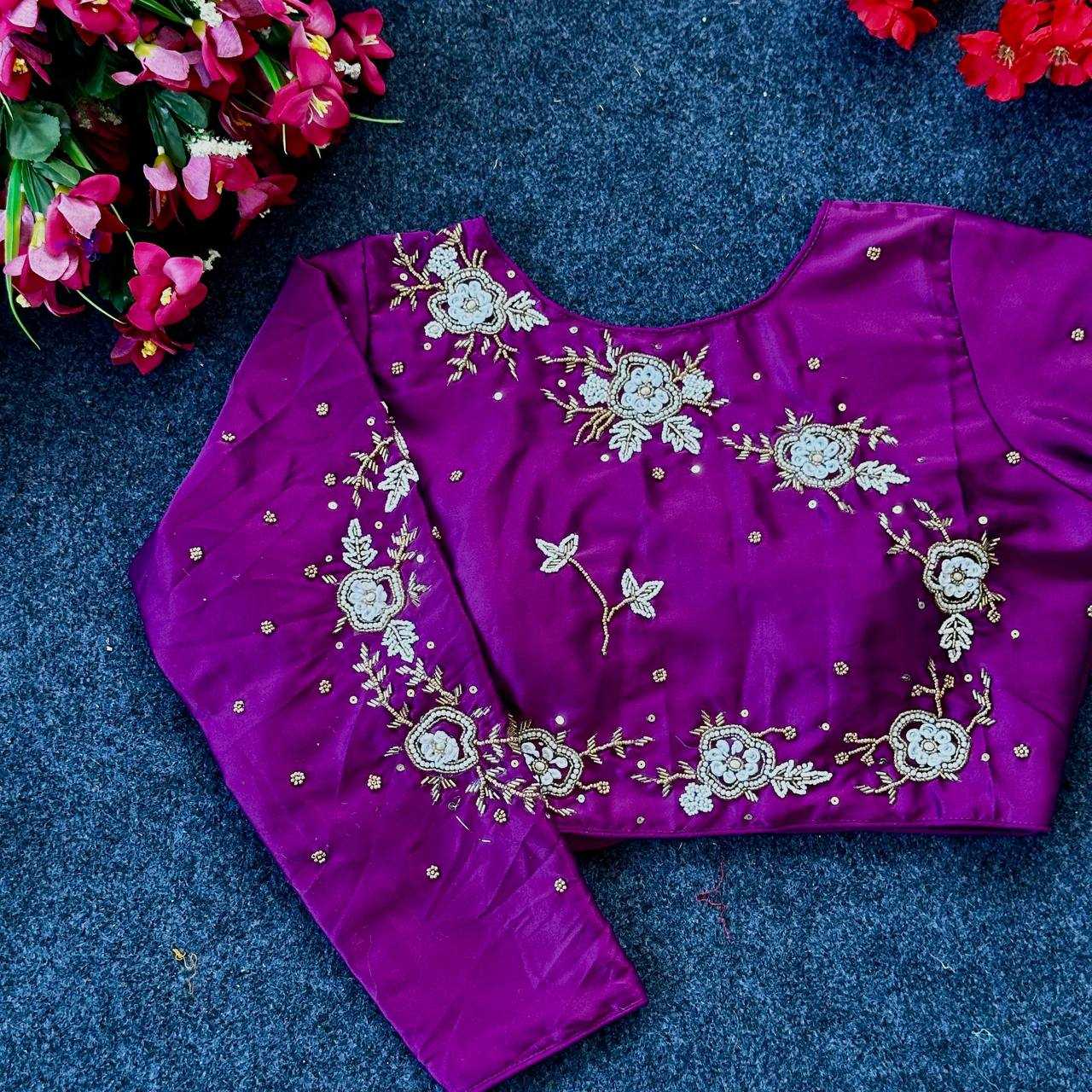 YNF PURE SILK KESH116 20 READYMADE BLOUSES WHOLESALE PRINTED DESIGNER SILK READYMADE BLOUSES MANUFACTURER