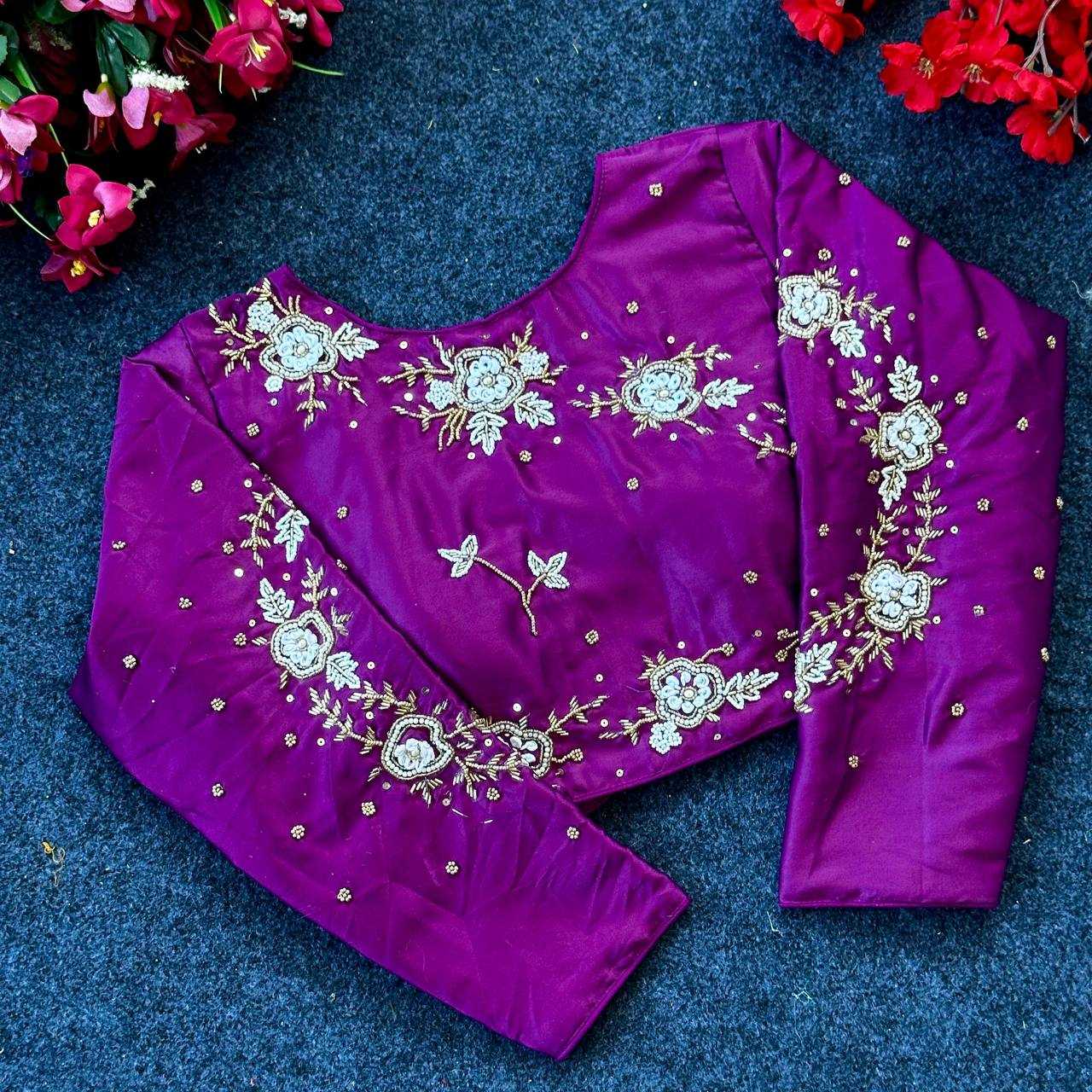 YNF PURE SILK KESH116 20 READYMADE BLOUSES WHOLESALE PRINTED DESIGNER SILK READYMADE BLOUSES MANUFACTURER