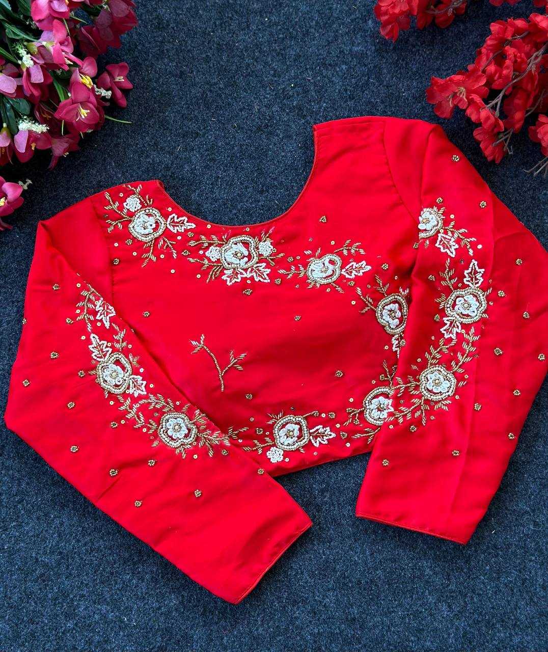 YNF PURE SILK KESH116 20 READYMADE BLOUSES WHOLESALE PRINTED DESIGNER SILK READYMADE BLOUSES MANUFACTURER