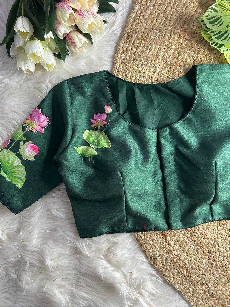 YNF PURE SILK KESH116 21 READYMADE BLOUSES WHOLESALE DESIGNER PRINTED SILK READYMADE BLOUSES MANUFACTURER