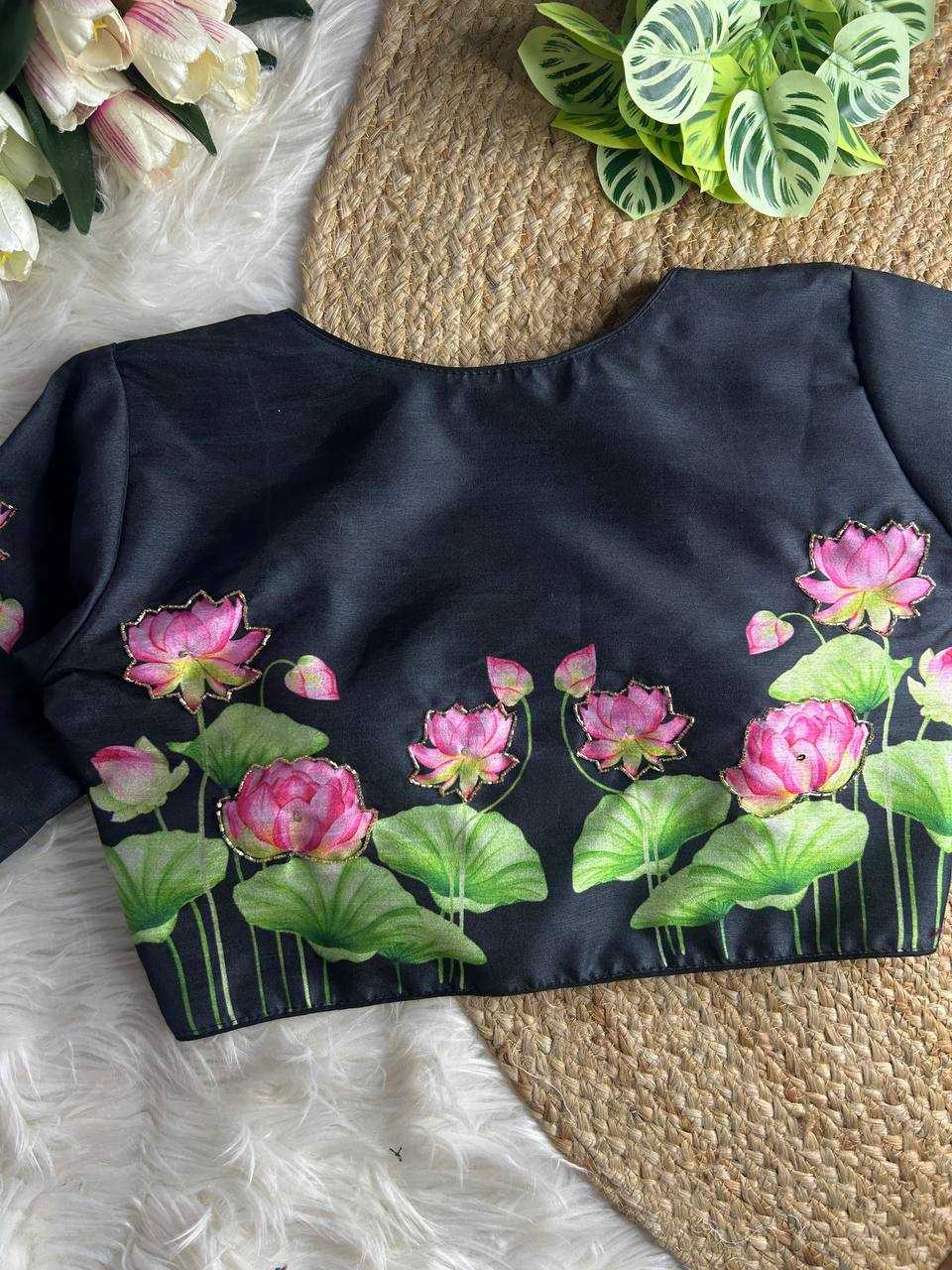 YNF PURE SILK KESH116 21 READYMADE BLOUSES WHOLESALE DESIGNER PRINTED SILK READYMADE BLOUSES MANUFACTURER