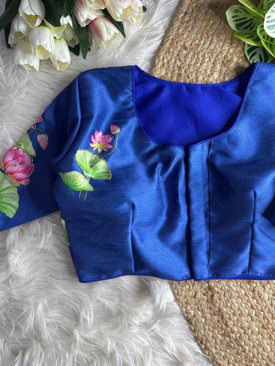 YNF PURE SILK KESH116 21 READYMADE BLOUSES WHOLESALE DESIGNER PRINTED SILK READYMADE BLOUSES MANUFACTURER