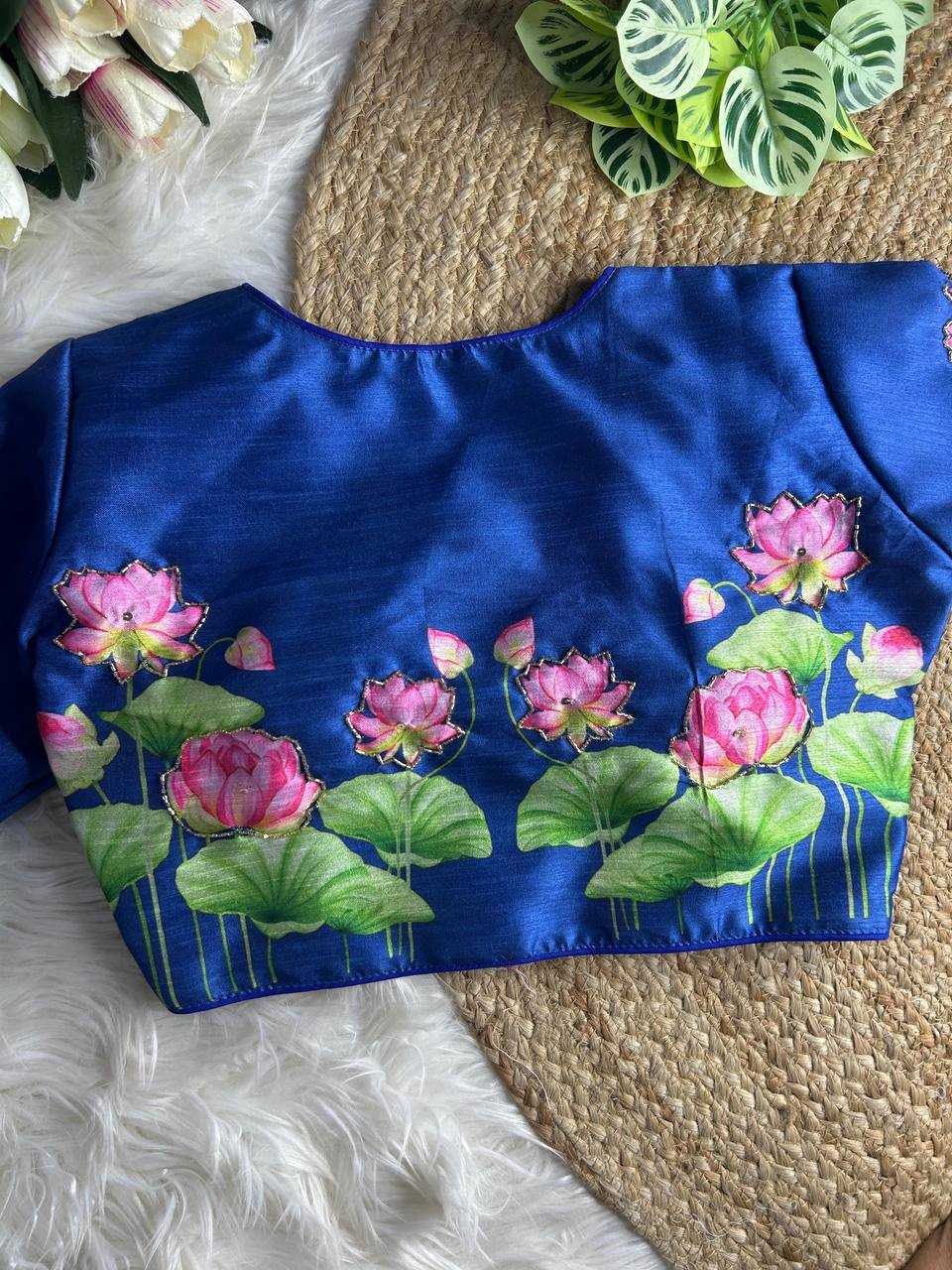 YNF PURE SILK KESH116 21 READYMADE BLOUSES WHOLESALE DESIGNER PRINTED SILK READYMADE BLOUSES MANUFACTURER