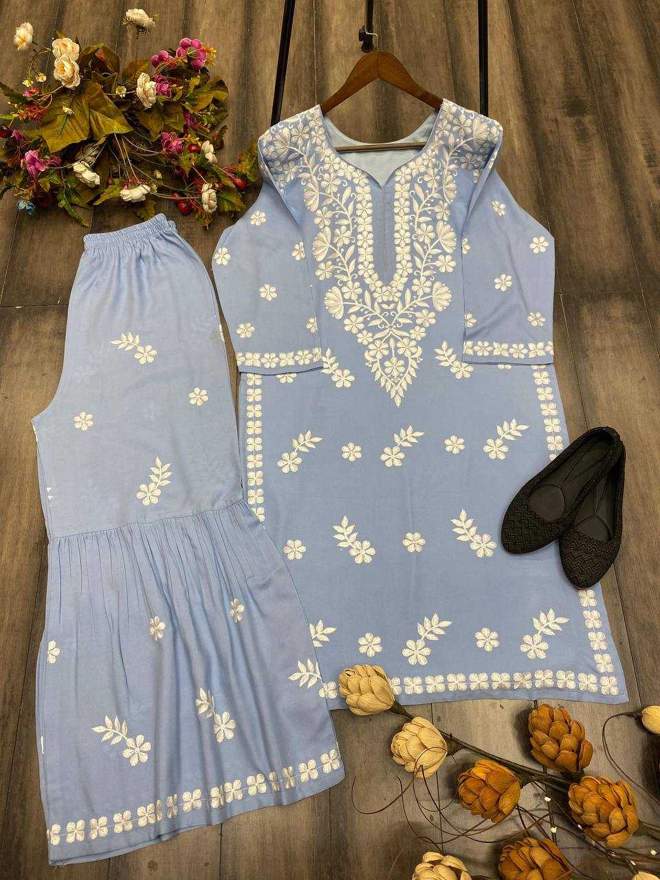 YNF RAYON RIN110 276 KURTI WHOLESALE RAYON EMBROIDERED KURTIS WITH BOTTOM MANUFACTURER