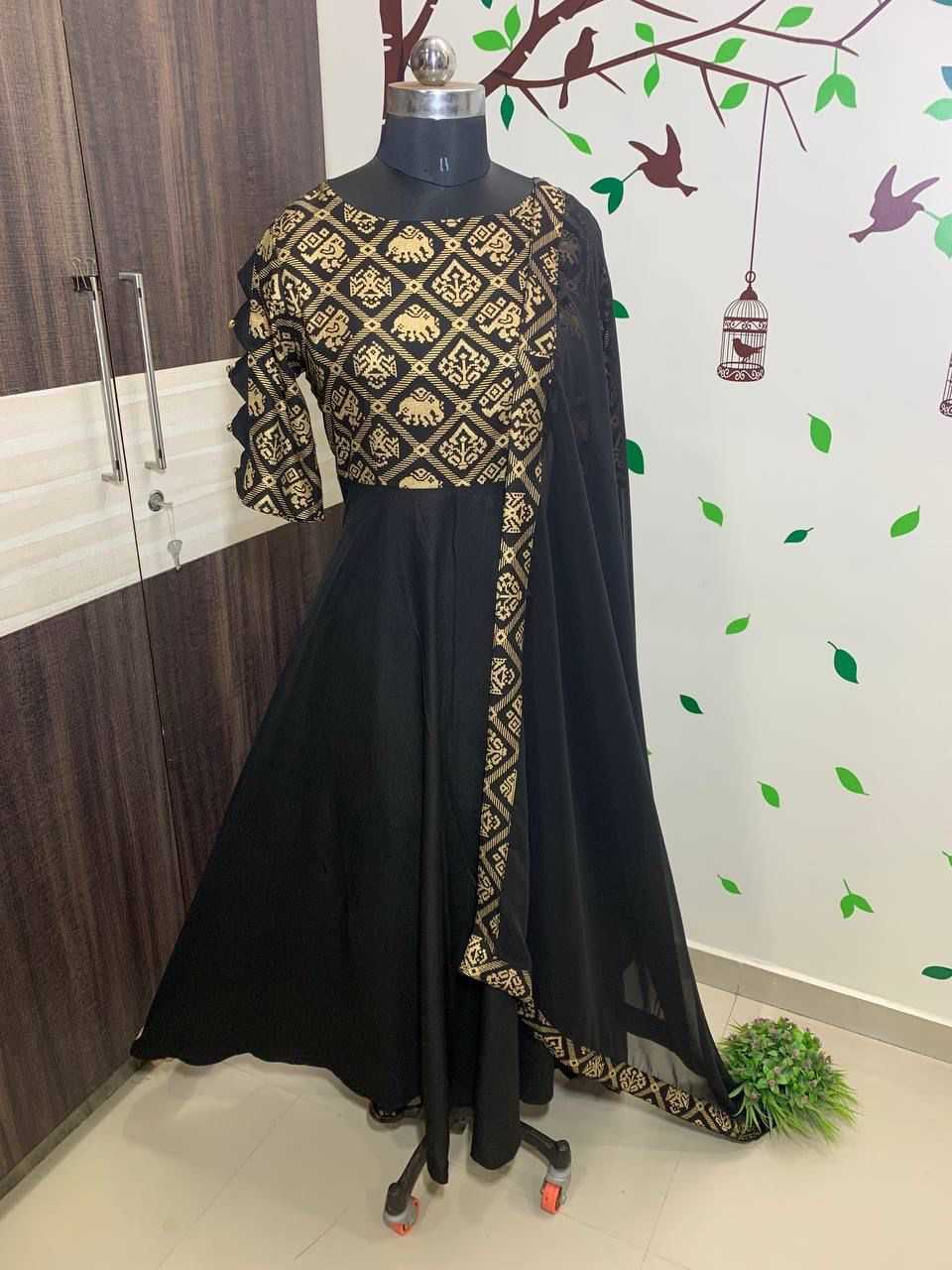 YNF REYON COTTON KESH382 365 GOWNS WHOLESALE PRINTED FANCY DESIGNER GOWNS MANUFACTURER