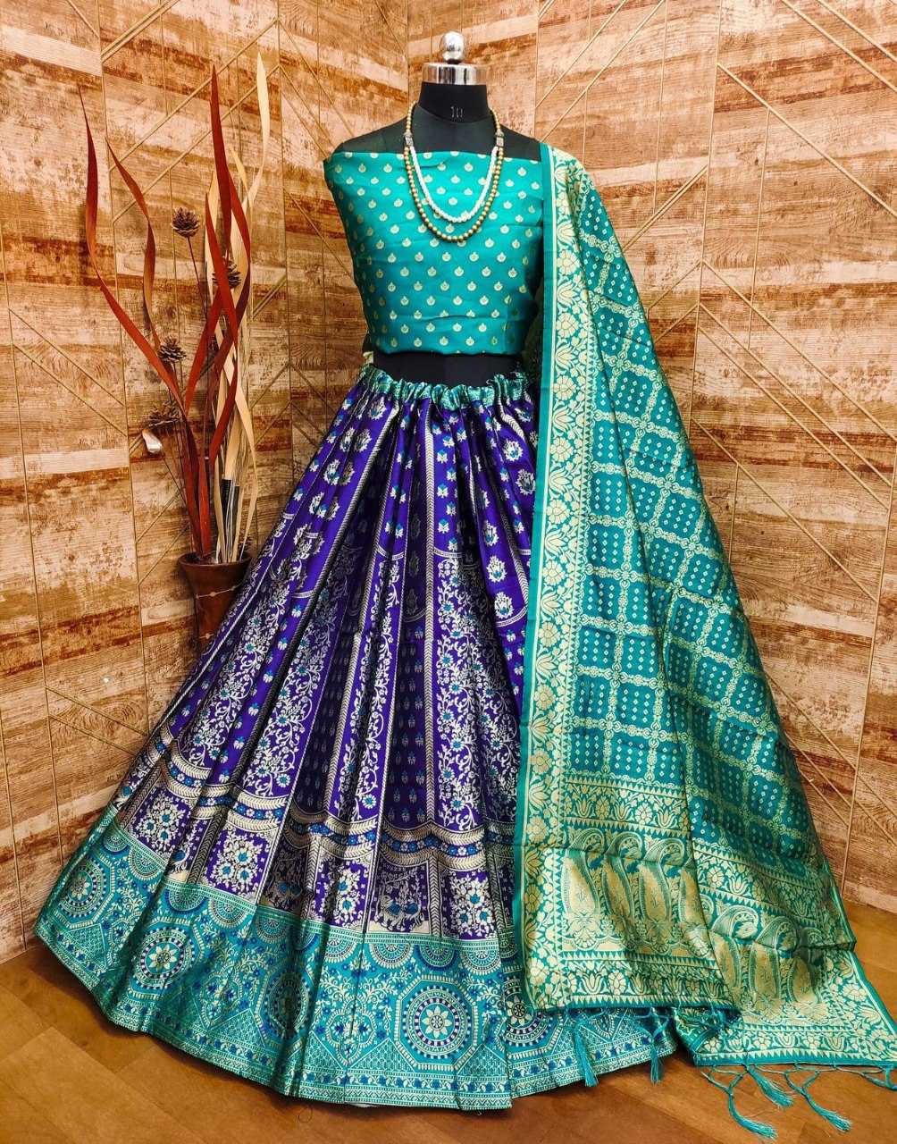 YNF SILK KESH383 01 LEHENGA WHOLESALE DESIGNER SILK LEHENGA WITH CANCAN MANUFACTURER 