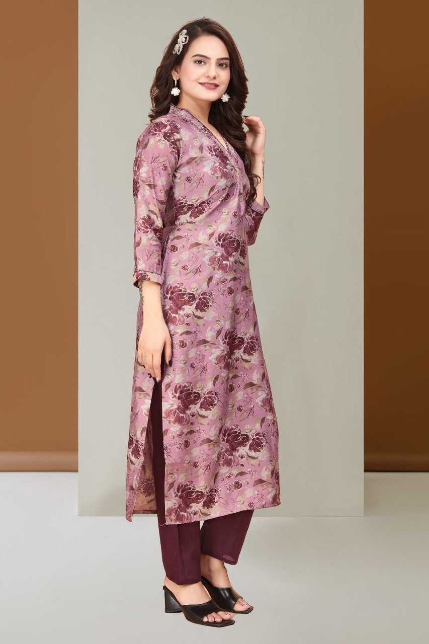 YNF SILK KESH407 RMT30 KURTI WHOLESALE V-NECK KURTI WITH PANT SILK KURTI MANUFACTURER