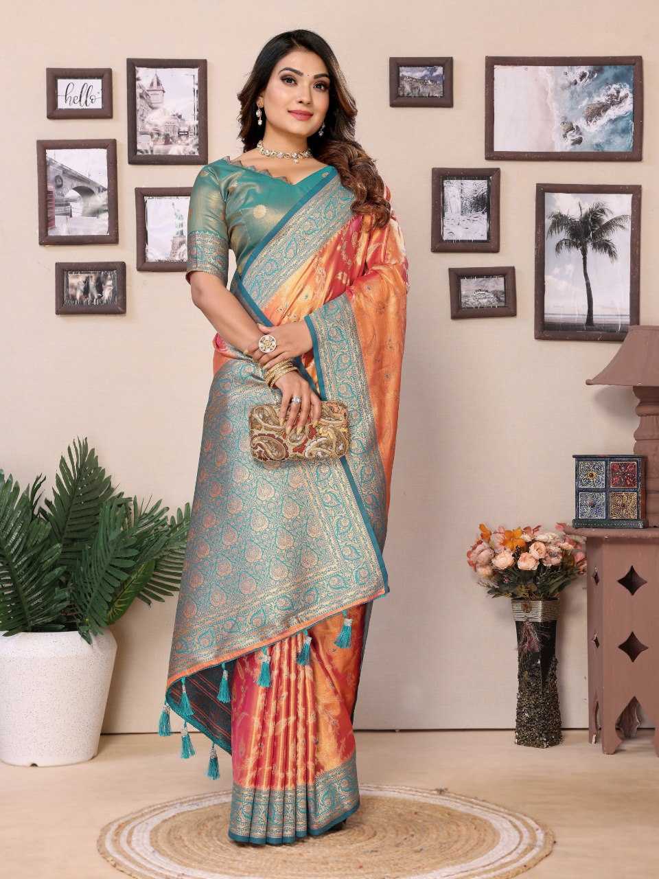 YNF SILK RIN144 Hema SAREE WHOLESALE DESIGNER TISSUE SILK PARTY WEAR SAREES MANUFACTURER 