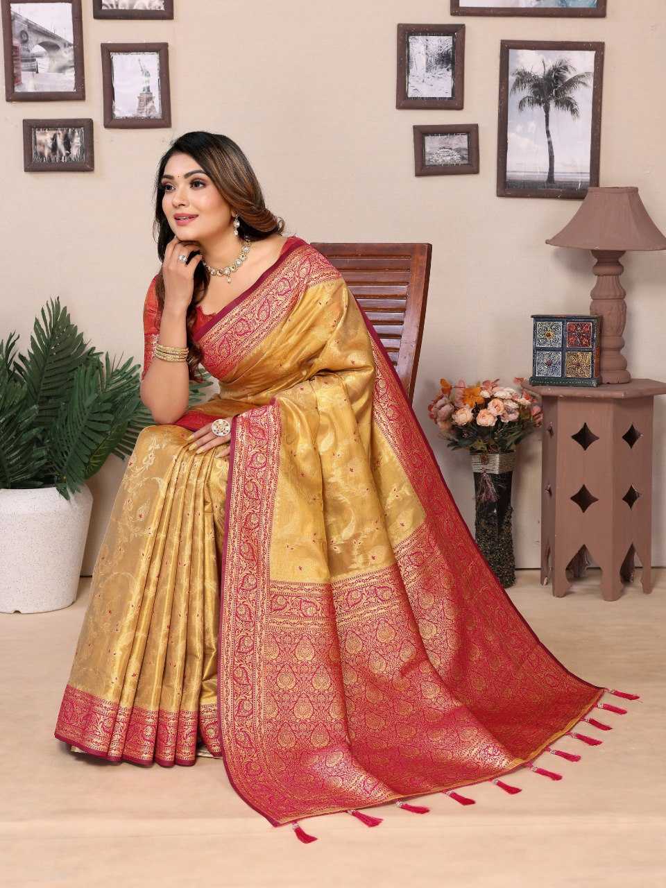 YNF SILK RIN144 Hema SAREE WHOLESALE DESIGNER TISSUE SILK PARTY WEAR SAREES MANUFACTURER 