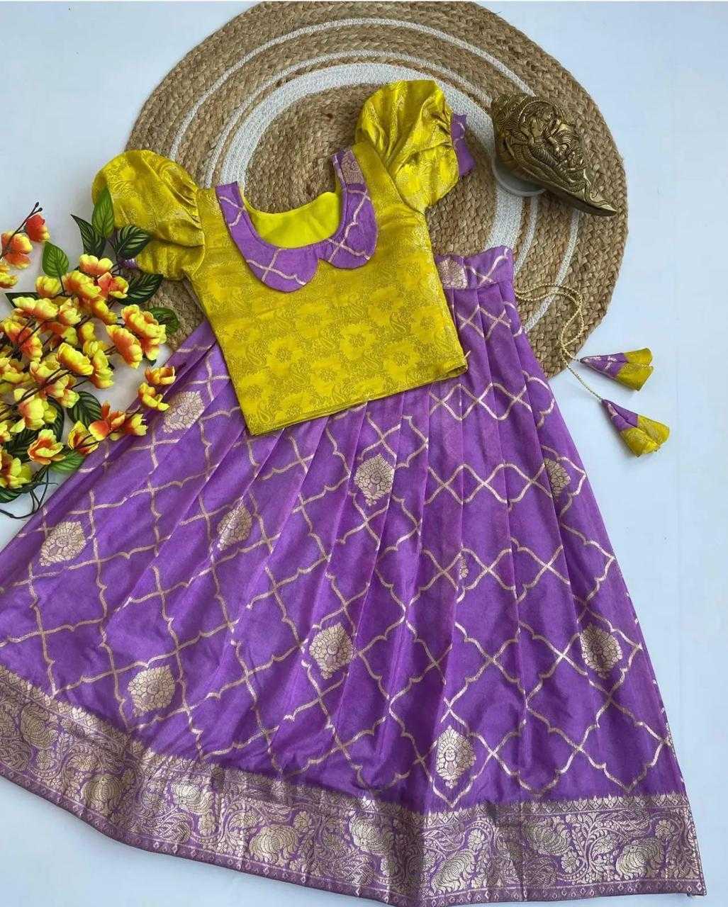 Ynf Silk RIN192 8044 Kids Wear Wholesale Kids Lehenga Kids Ghagra Choli Kids Silk Dress Manufacturer