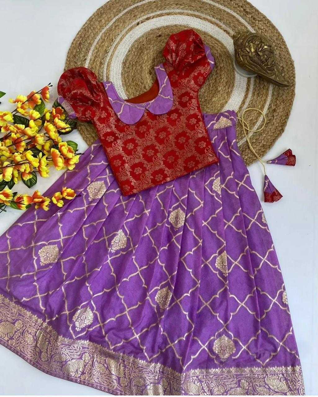 Ynf Silk RIN192 8044 Kids Wear Wholesale Kids Lehenga Kids Ghagra Choli Kids Silk Dress Manufacturer