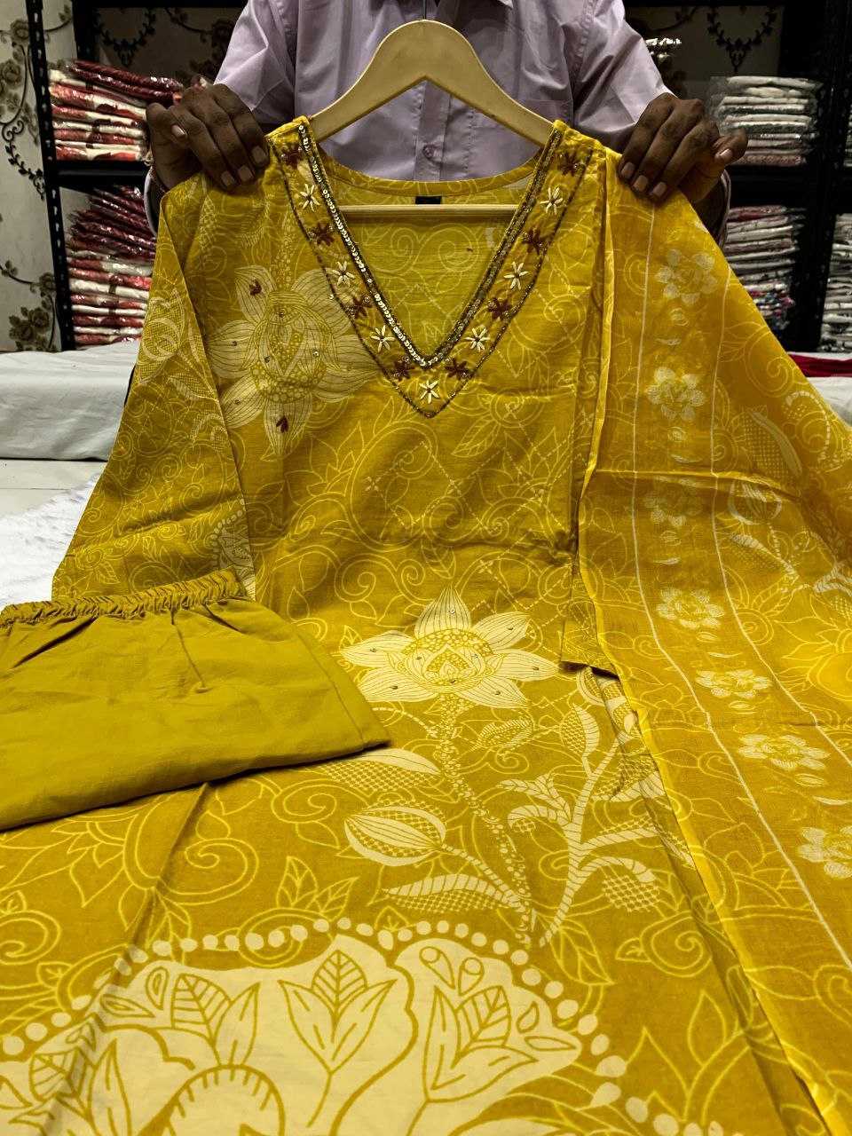 YNF SOFT COTTON KESH225 SCN54 SUIT WHOLESALE DESIGNER HANDLOOM COTTON SUIT MANUFACTURER