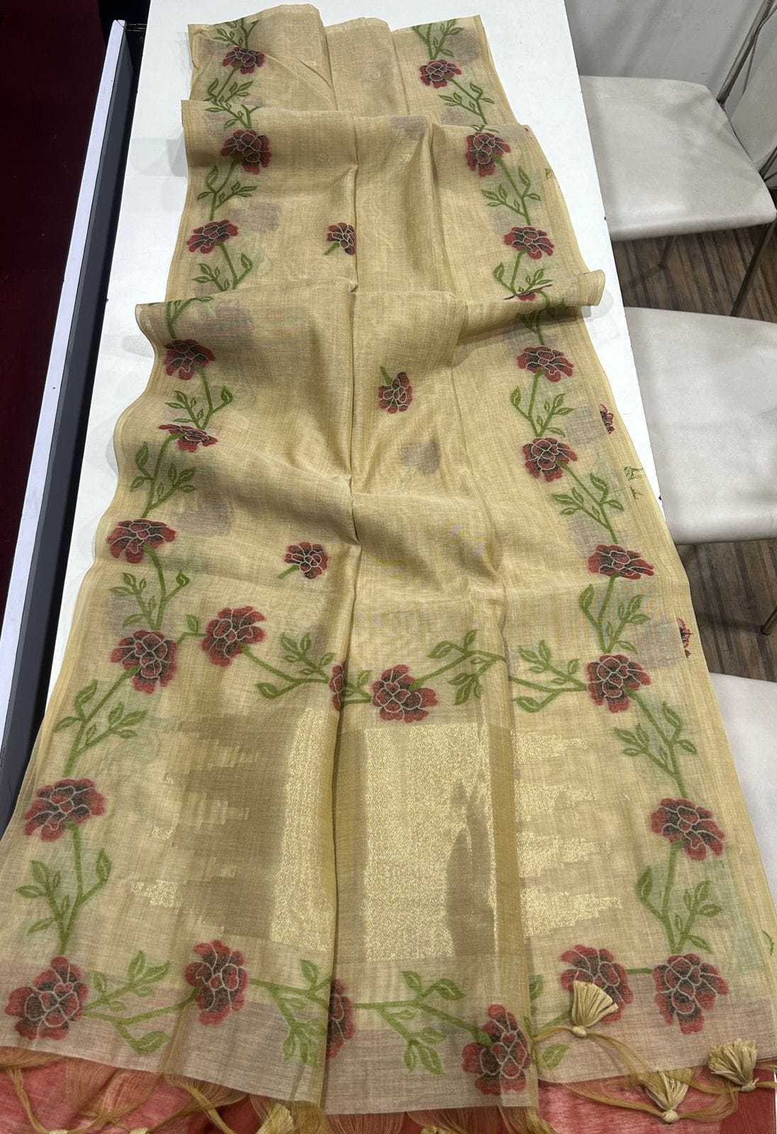 YNF SOFT MUGA SILK KESH171 RIS16 SILK SAREE WHOLESALE JAMDANI TRADITIONAL SOFT SILK SAREE MANUFACTURER