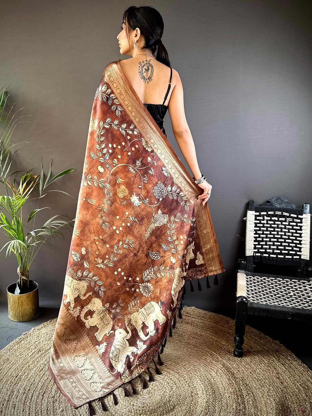 Ynf Soft Silk KESH276 Soft Silk ELE Sarees Wholesale Party Wear Sarees Printed Sarees Bandhani Bandhej Sarees Manufacturer