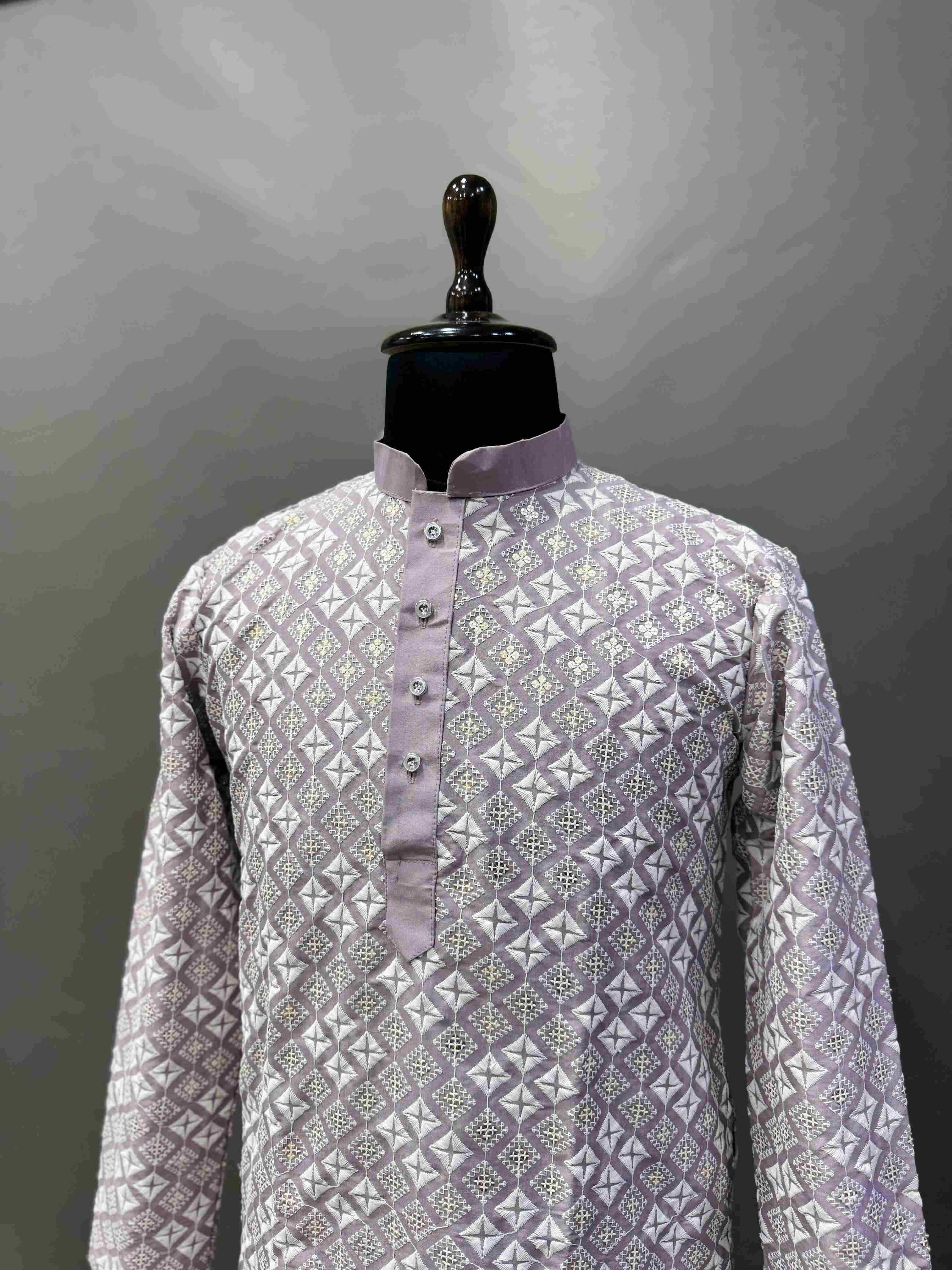 YNF SOFT SILK RIN111 PUSHPA MENS WEAR WHOLESALE EMBROIDERED SILK KURTA PAJAMA MENS WEAR MANUFACTURER