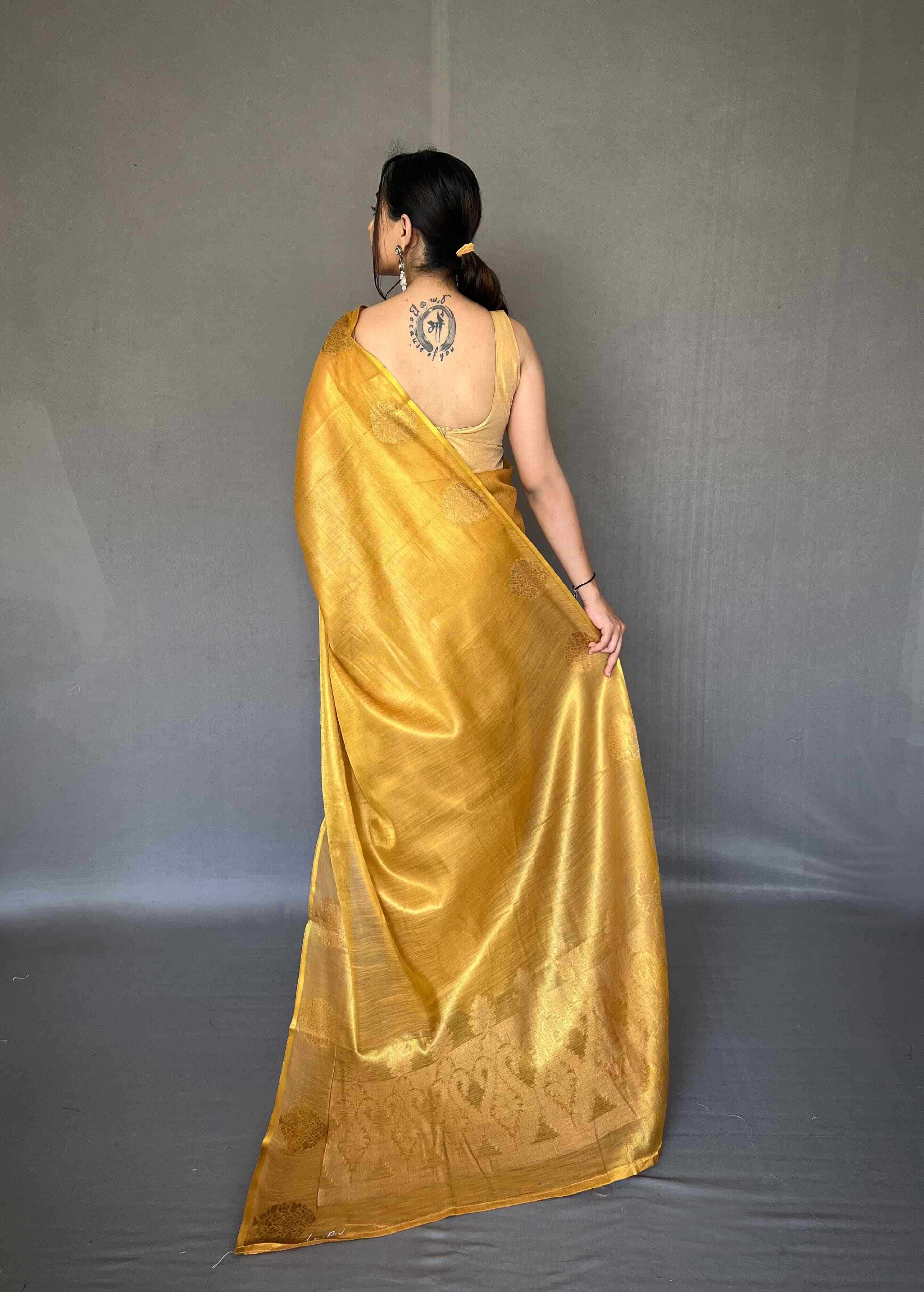 YNF TISSUE SILK KESH249 GULABO SAREE WHOLESALE TISSUE SILK JACQUARD ZARI SAREES MANUFACTURER