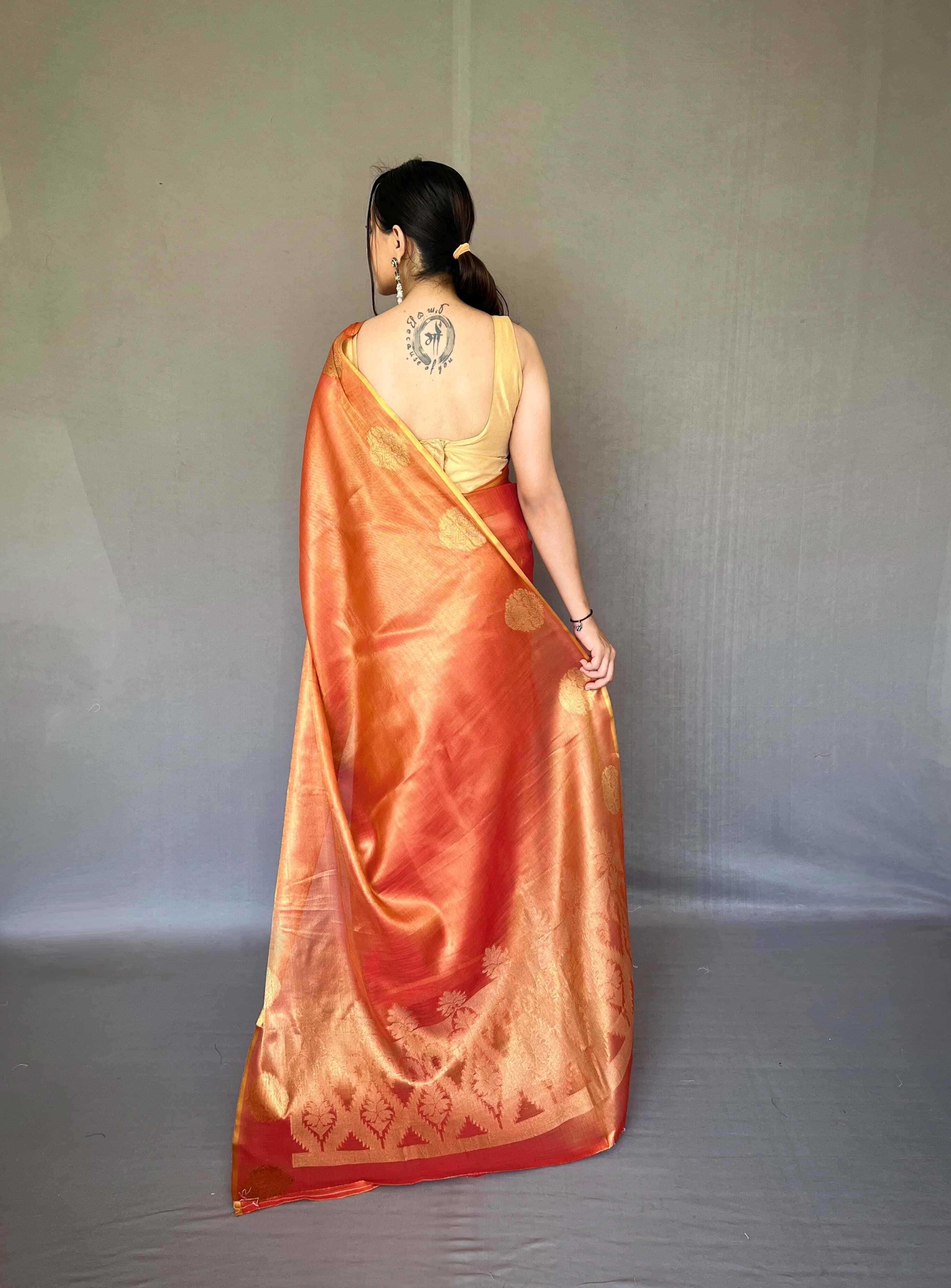 YNF TISSUE SILK KESH249 GULABO SAREE WHOLESALE TISSUE SILK JACQUARD ZARI SAREES MANUFACTURER