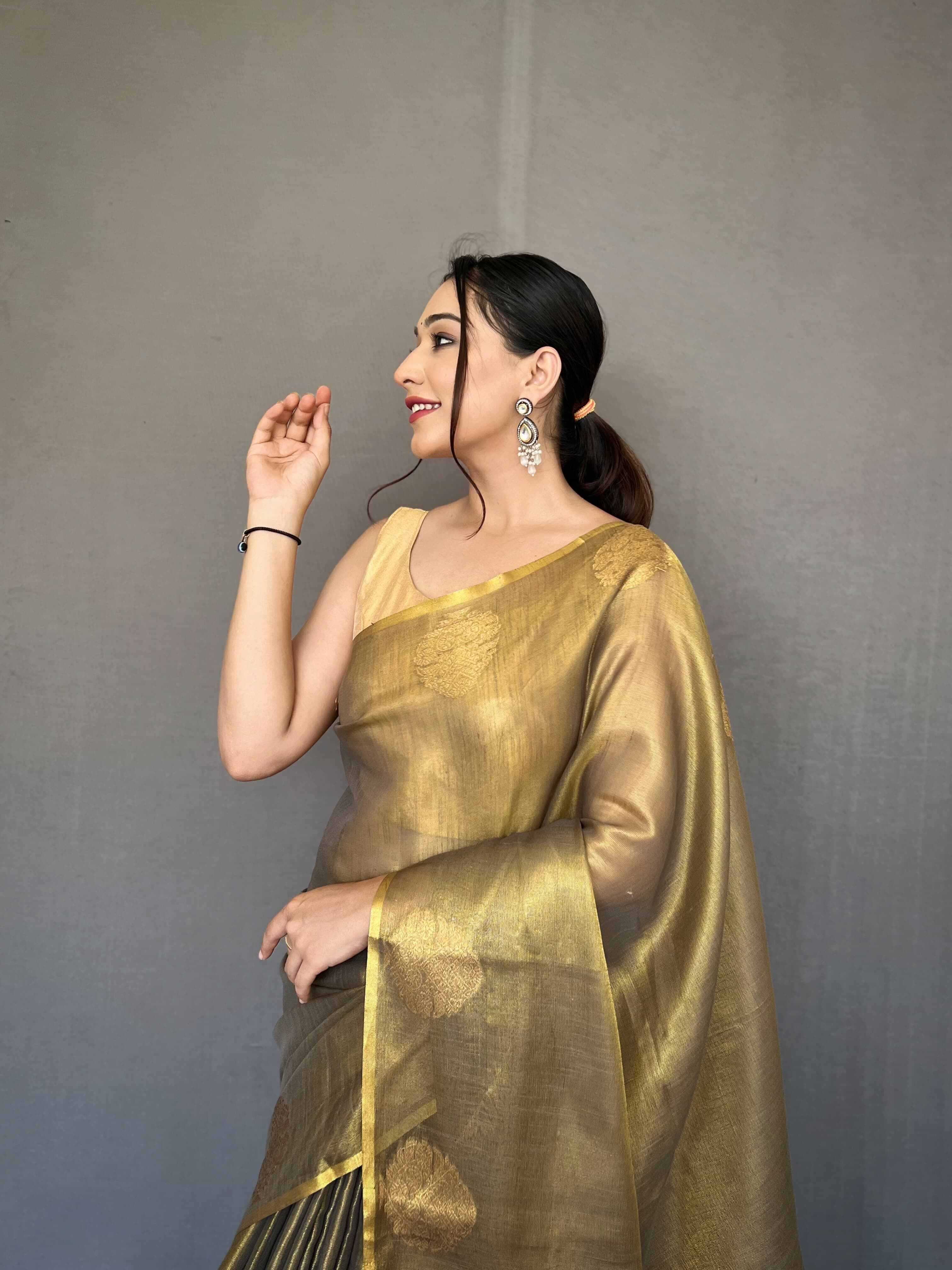 YNF TISSUE SILK KESH249 GULABO SAREE WHOLESALE TISSUE SILK JACQUARD ZARI SAREES MANUFACTURER