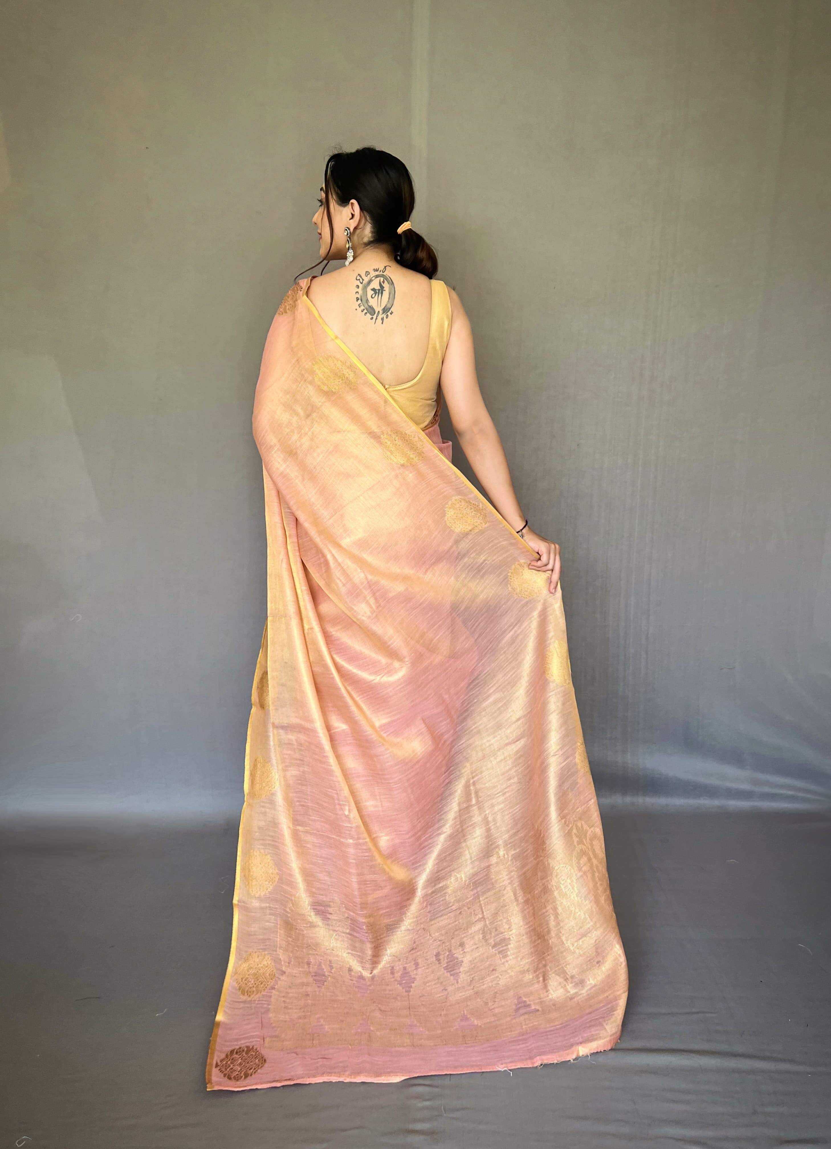 YNF TISSUE SILK KESH249 GULABO SAREE WHOLESALE TISSUE SILK JACQUARD ZARI SAREES MANUFACTURER