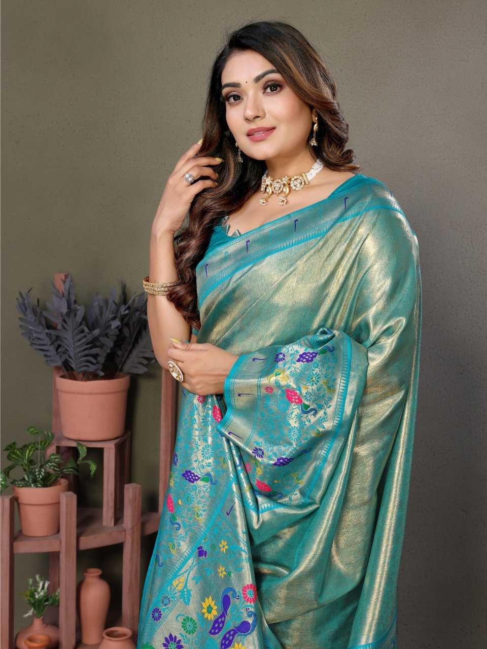 YNF TISSUE SILK RIN144 Mrudangi SAREE WHOLESALE DESIGNER PARTY WEAR TISSUES SILK SAREES MANUFACTURER