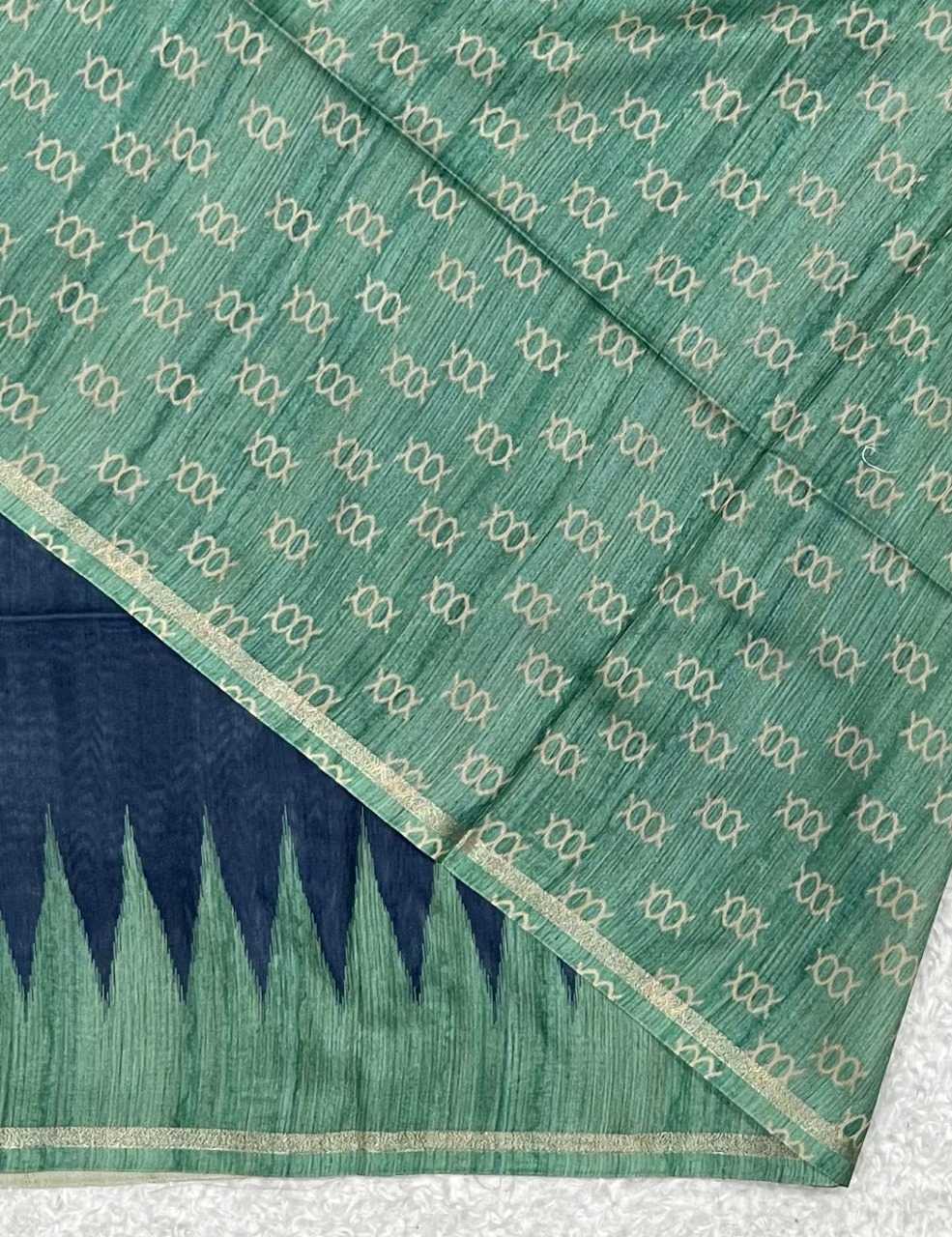 Ynf Tussar Silk KESH165 MONIKA TEMPLE Sarees Wholesale Ikkat Saree Traditional Sarees Tussar Sarees Manufacturer