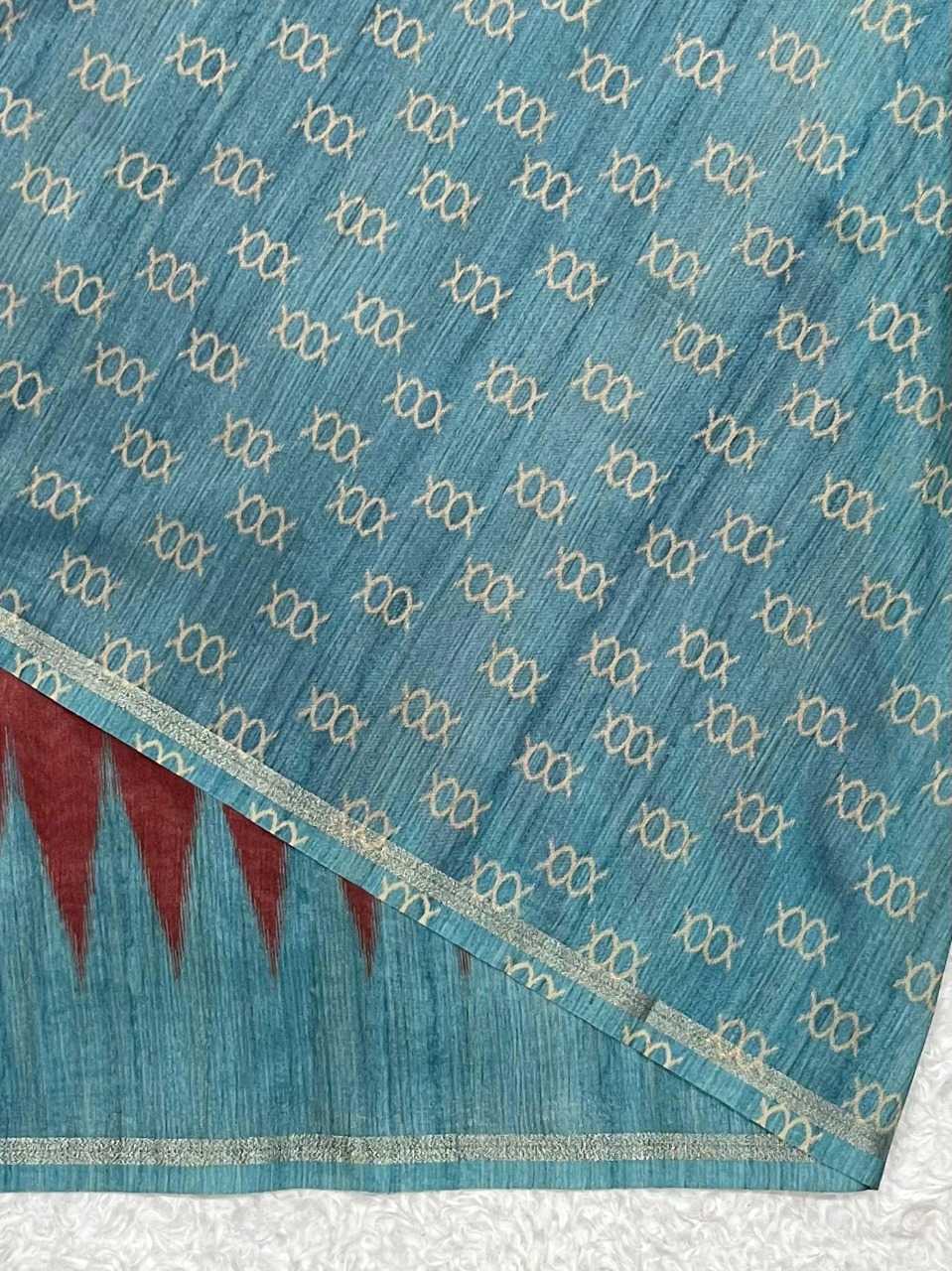 Ynf Tussar Silk KESH165 MONIKA TEMPLE Sarees Wholesale Ikkat Saree Traditional Sarees Tussar Sarees Manufacturer