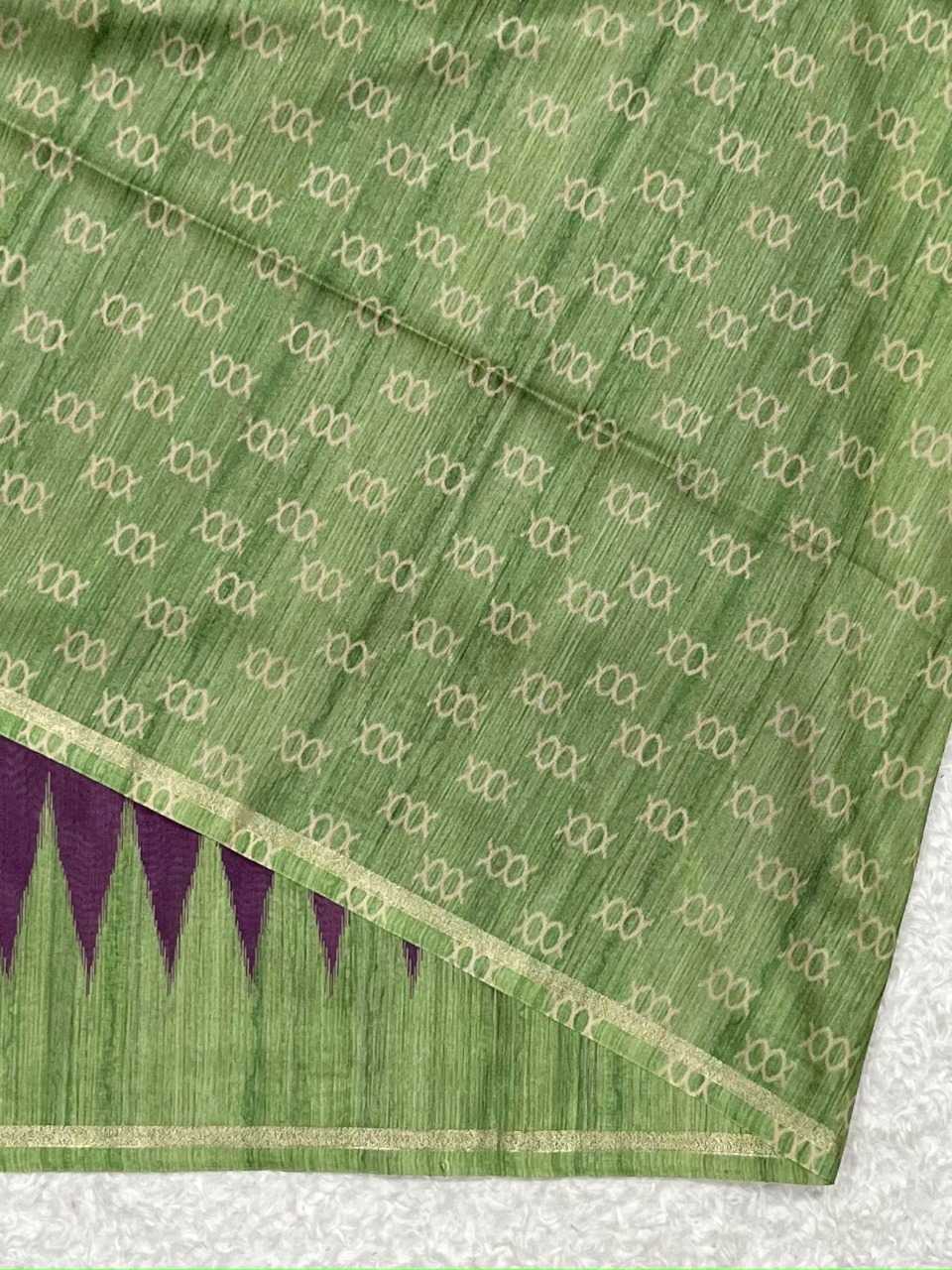 Ynf Tussar Silk KESH165 MONIKA TEMPLE Sarees Wholesale Ikkat Saree Traditional Sarees Tussar Sarees Manufacturer