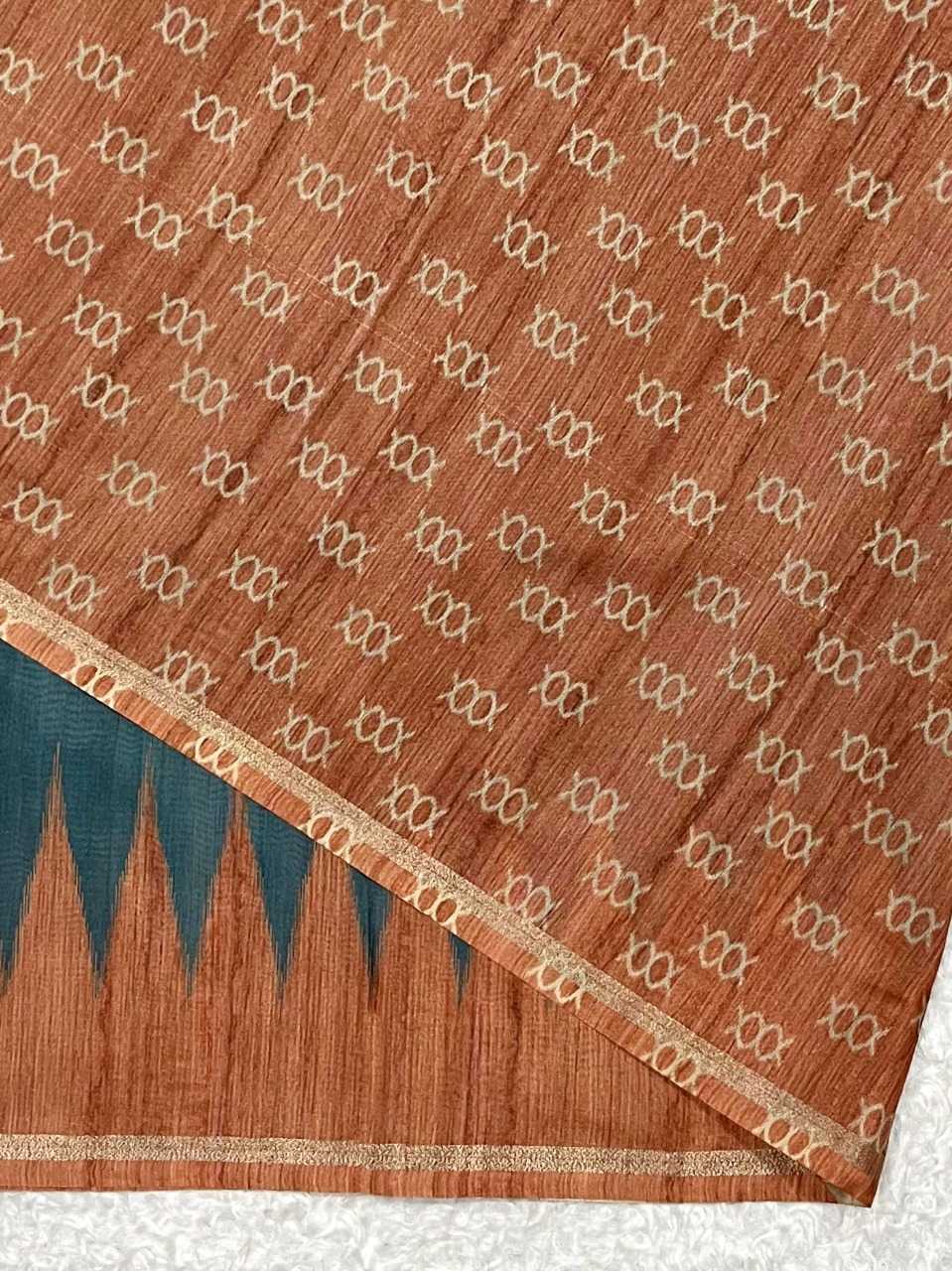 Ynf Tussar Silk KESH165 MONIKA TEMPLE Sarees Wholesale Ikkat Saree Traditional Sarees Tussar Sarees Manufacturer