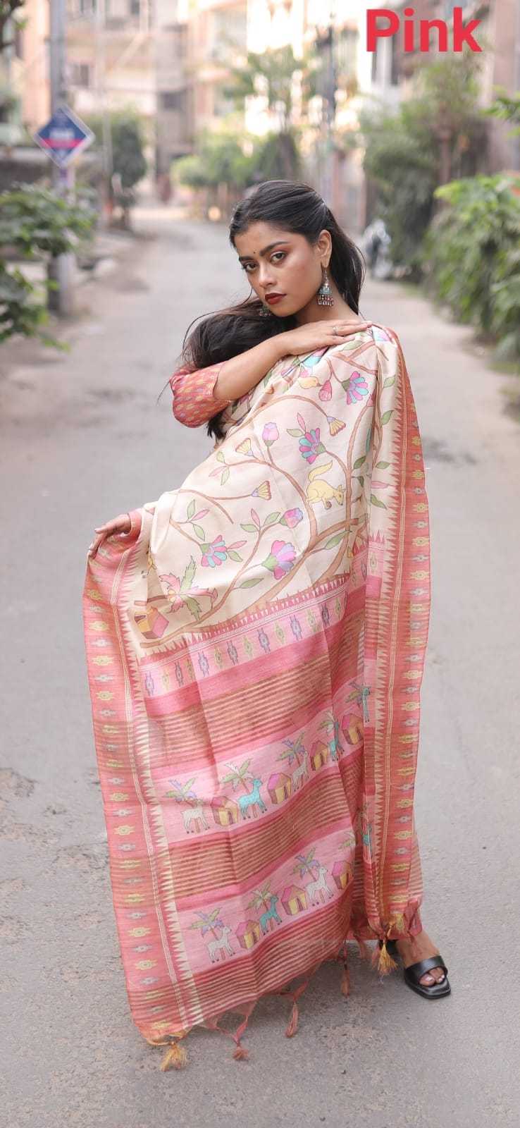 YNF TUSSAR SILK KESH171 RIS20 SILK SAREE WHOLESALE TUSSAR PRINTED SOFT SILK SAREE MANUFACTURER