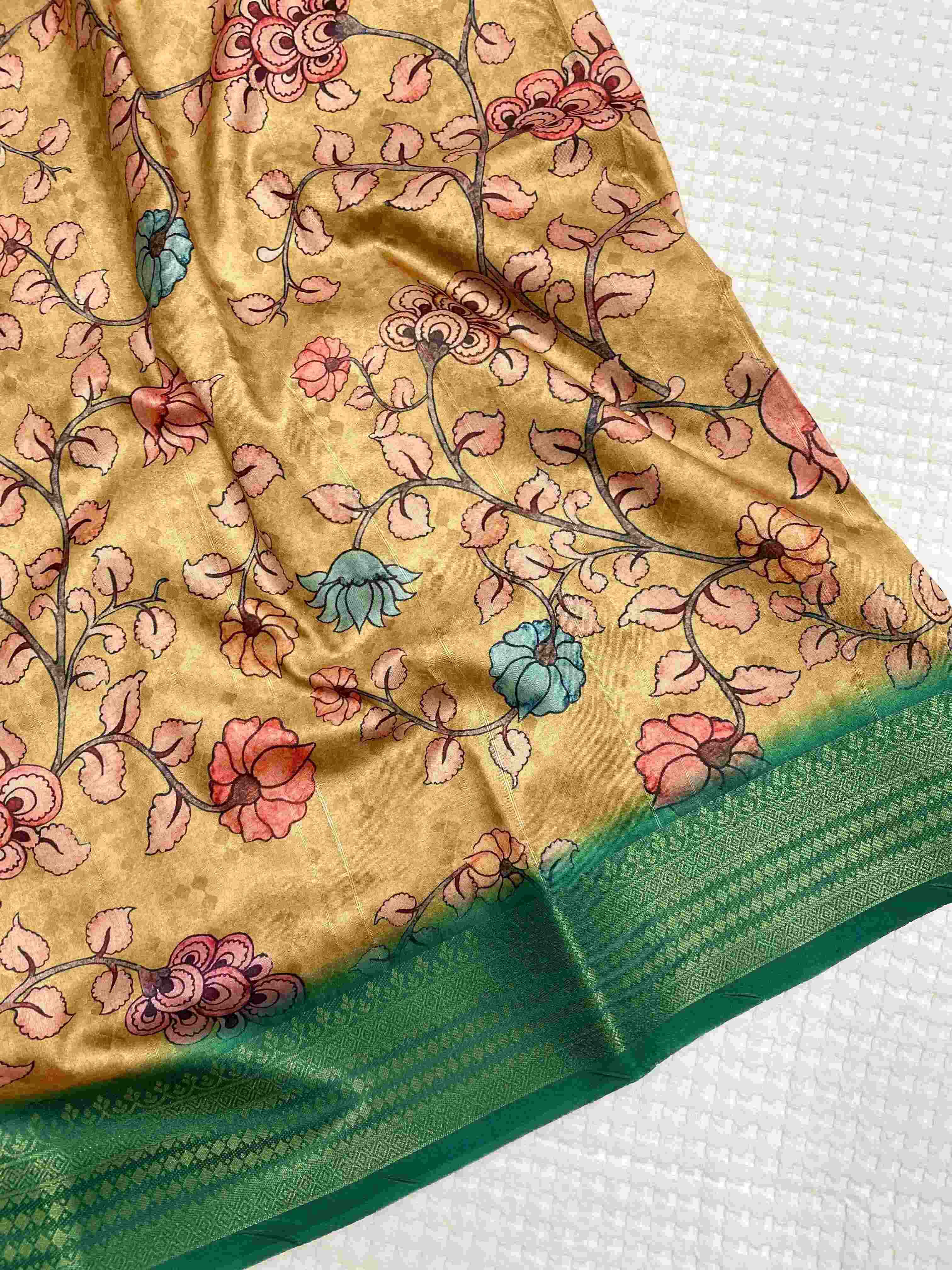 YNF TUSSAR SILK KESH249 DIVYA SAREES WHOLESALE PRINTED KALAMKARI TUSSAR SAREES MANUFACTURER