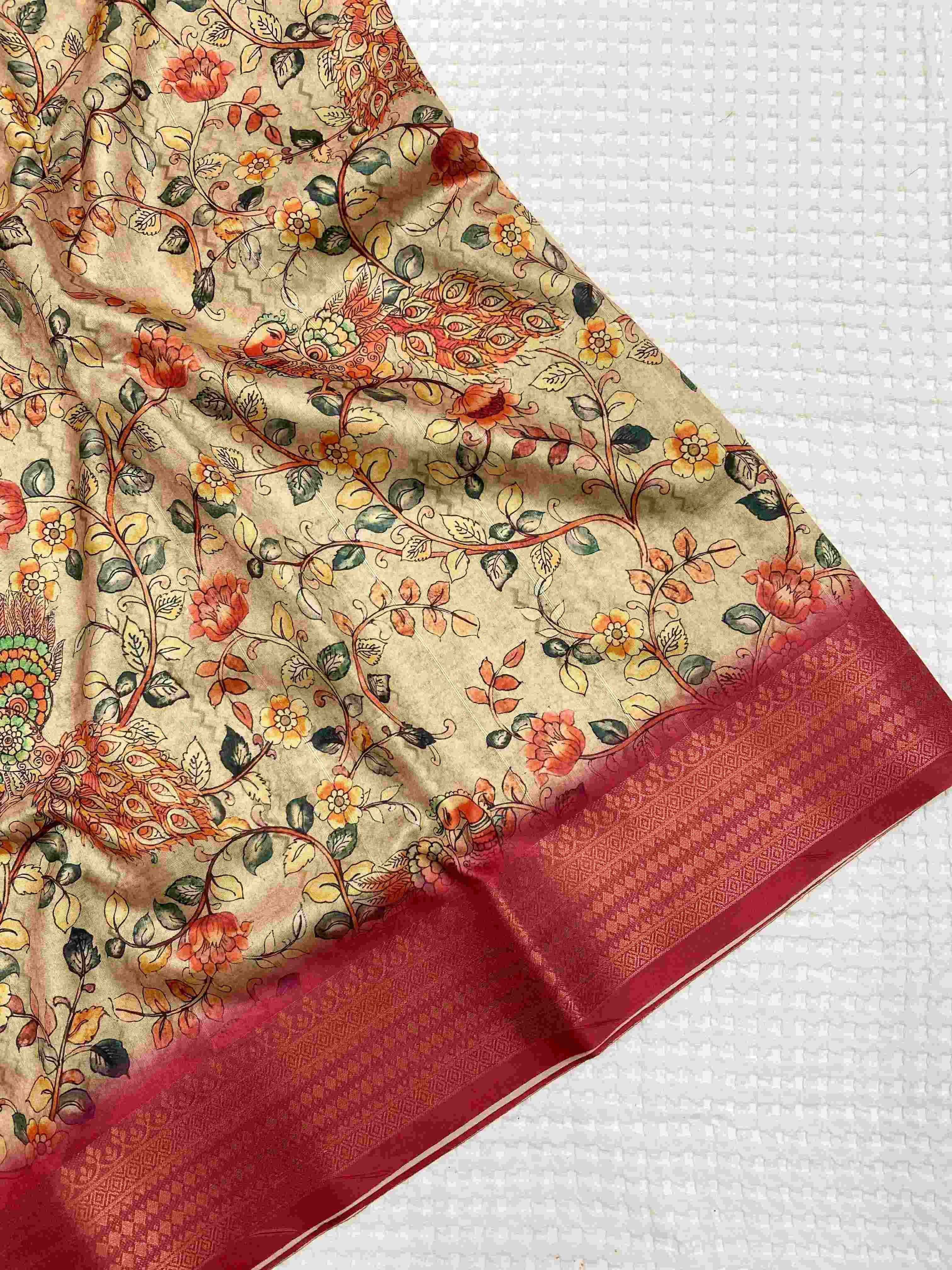 YNF TUSSAR SILK KESH249 DIVYA SAREES WHOLESALE PRINTED KALAMKARI TUSSAR SAREES MANUFACTURER