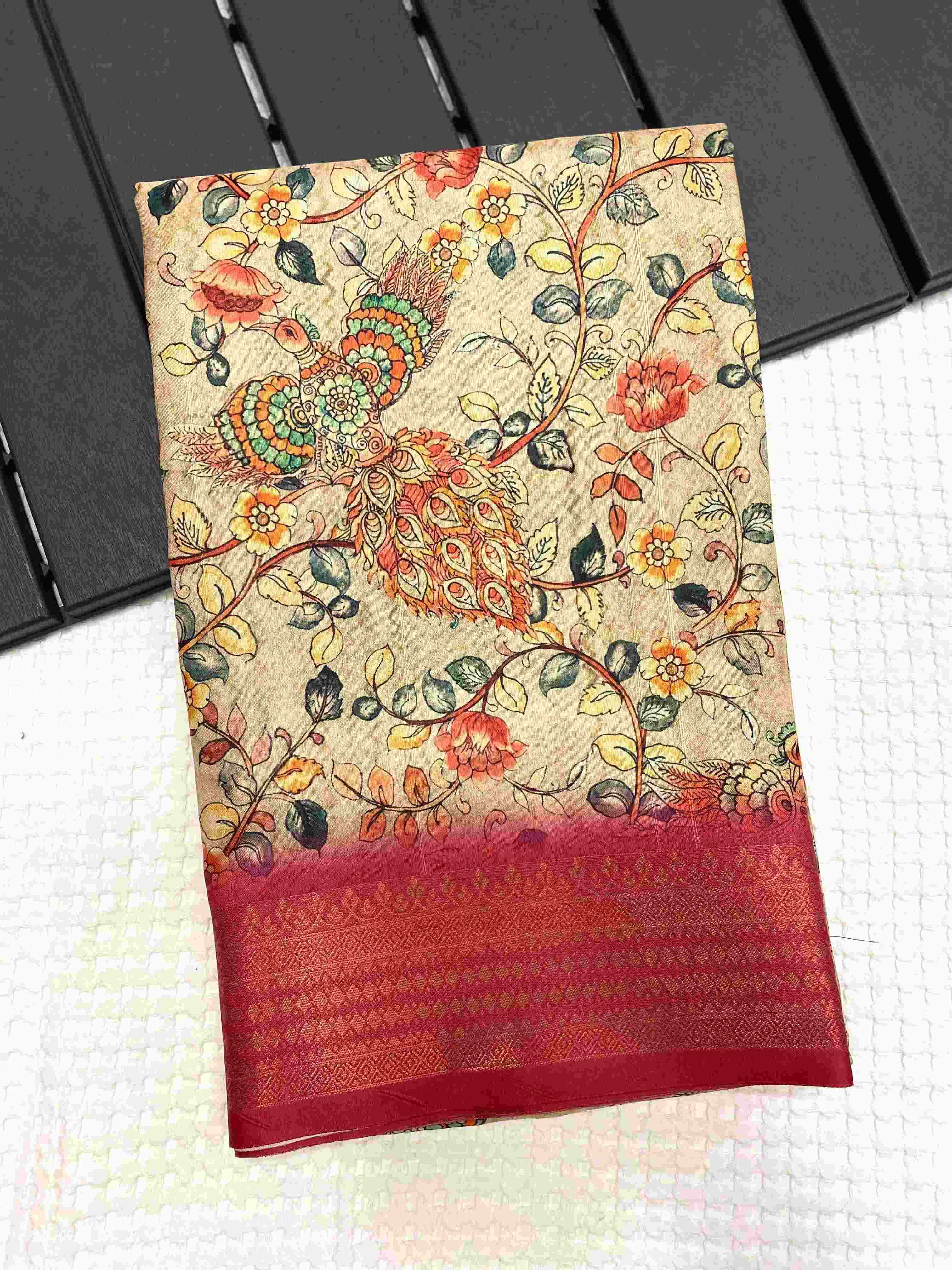 YNF TUSSAR SILK KESH249 DIVYA SAREES WHOLESALE PRINTED KALAMKARI TUSSAR SAREES MANUFACTURER